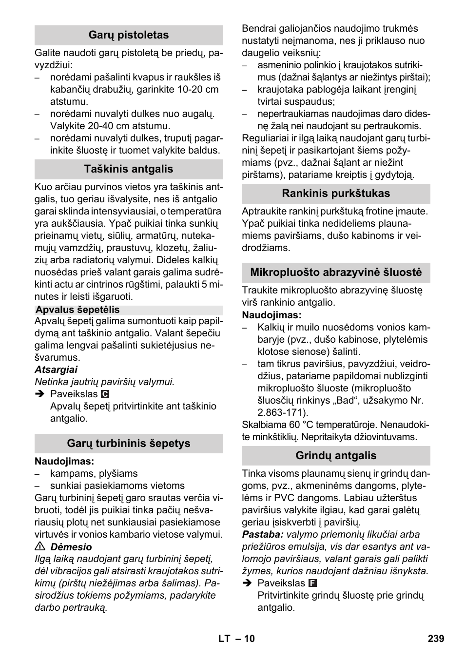 Karcher SC 2-550 C EU User Manual | Page 239 / 278