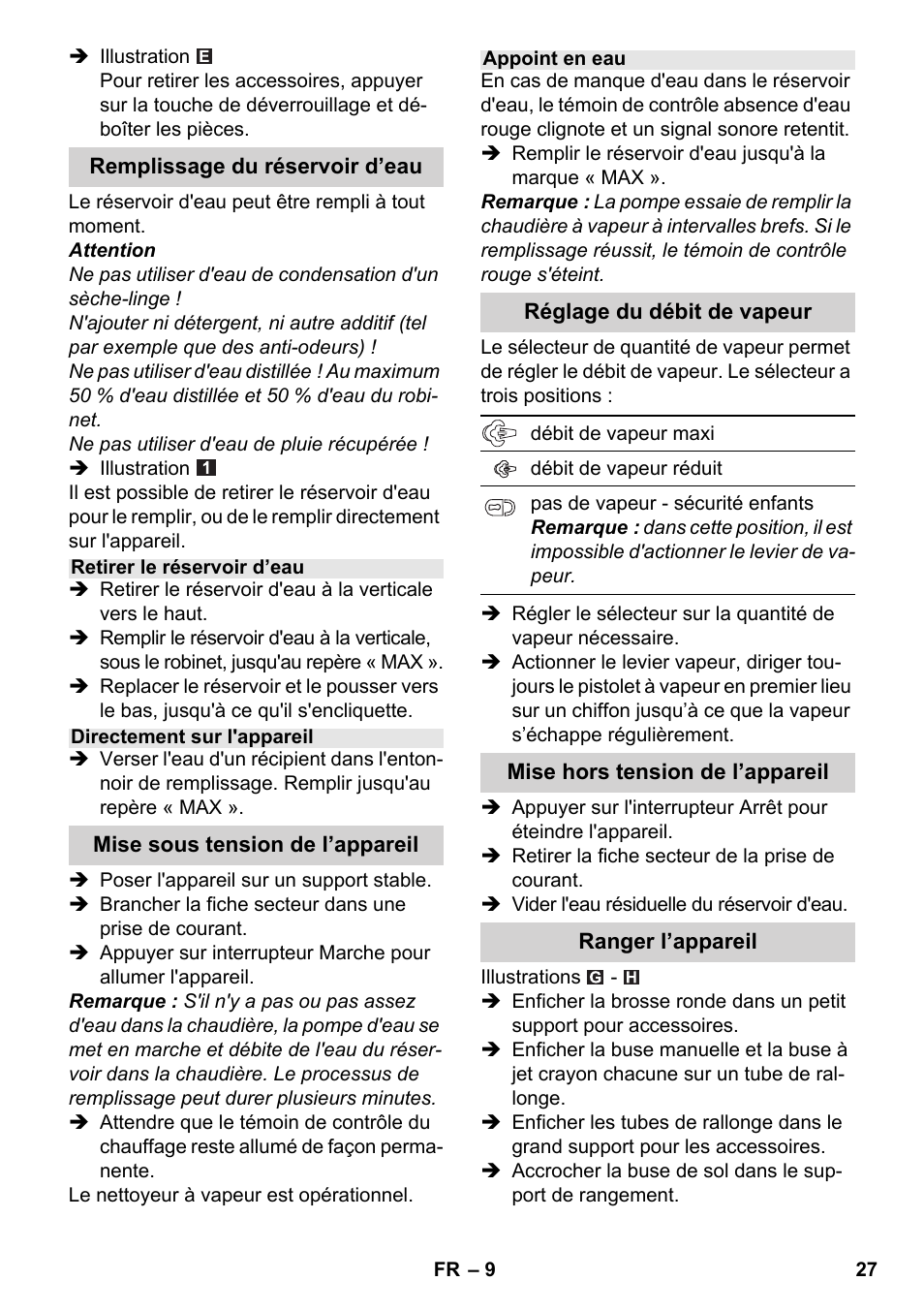 Karcher SC 2-550 C EU User Manual | Page 27 / 278