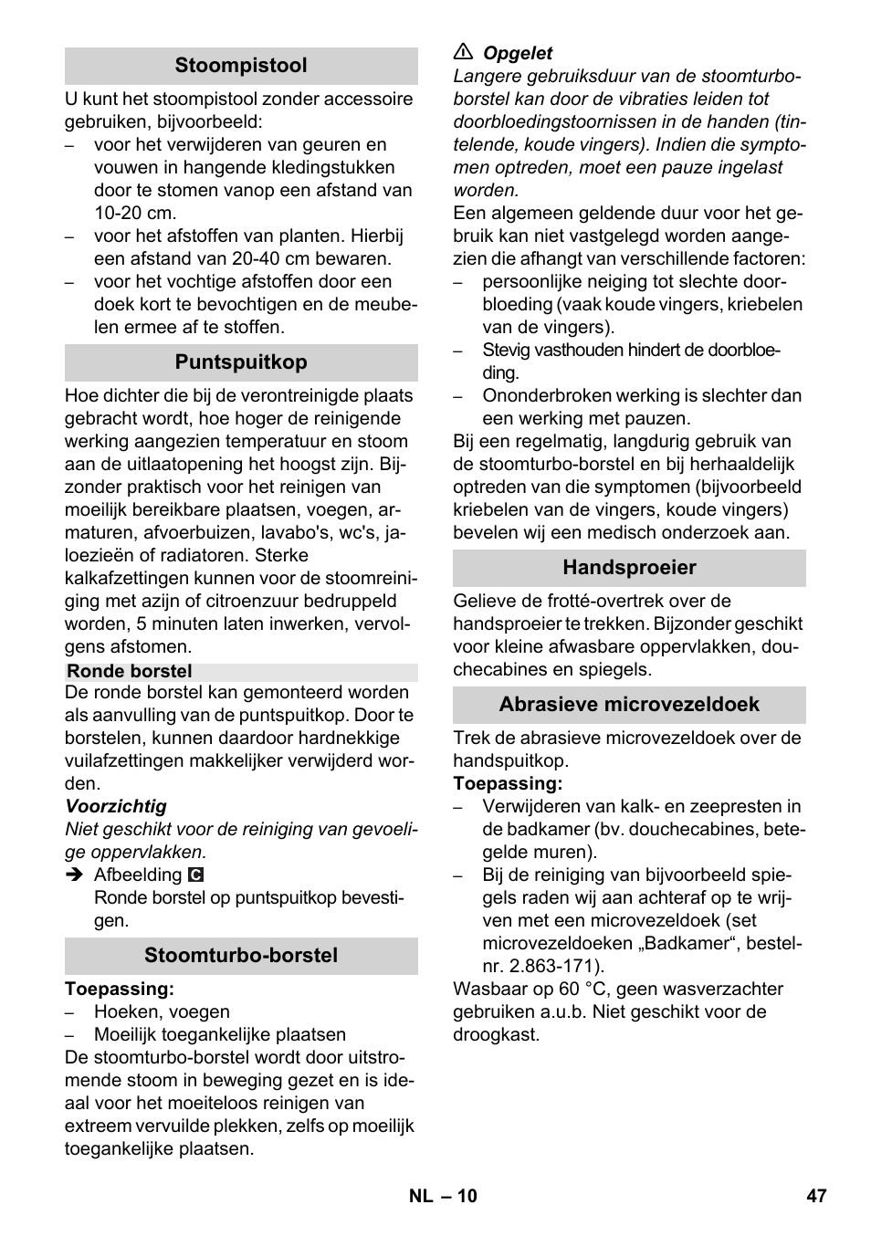 Karcher SC 2-550 C EU User Manual | Page 47 / 278