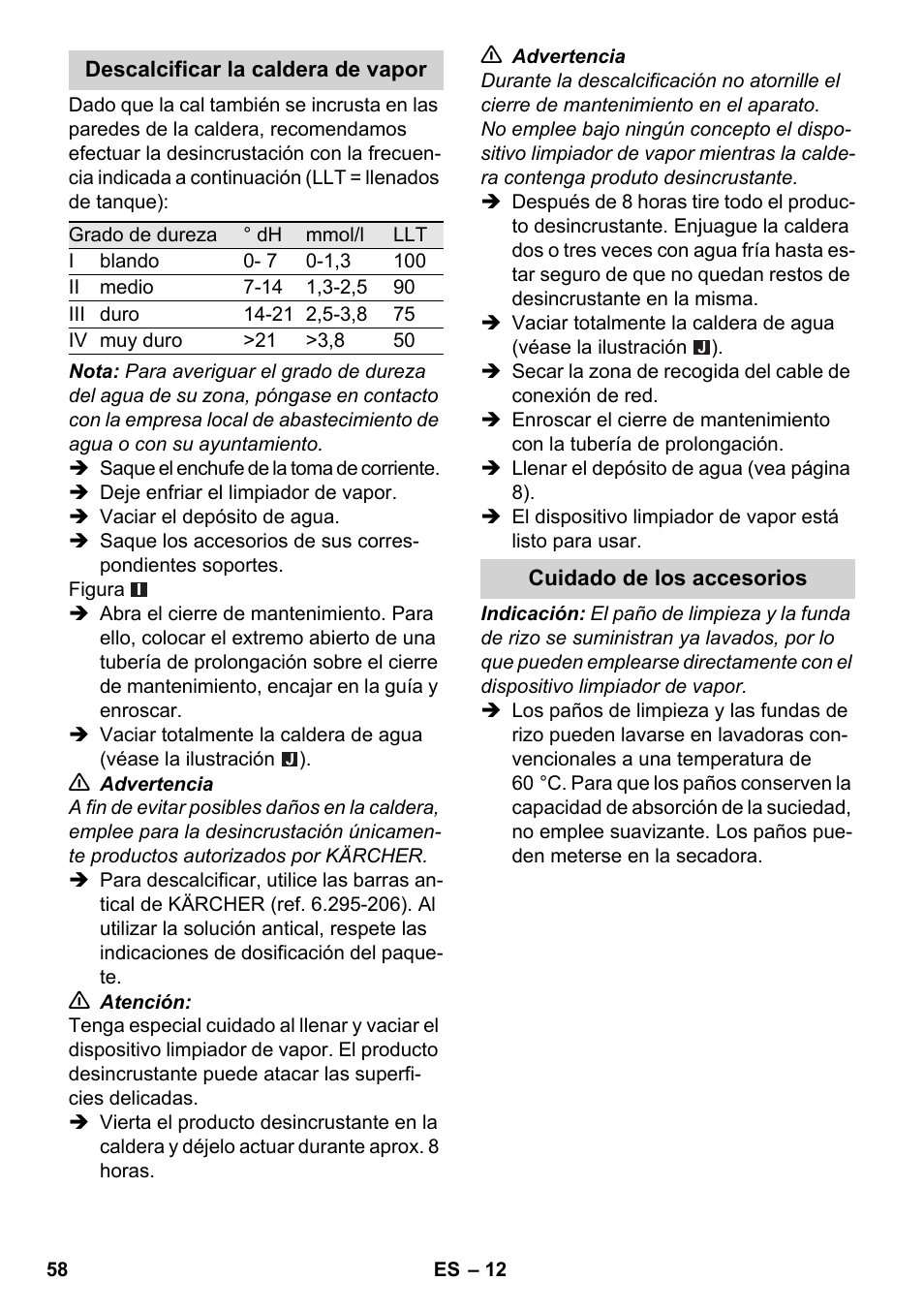 Karcher SC 2-550 C EU User Manual | Page 58 / 278