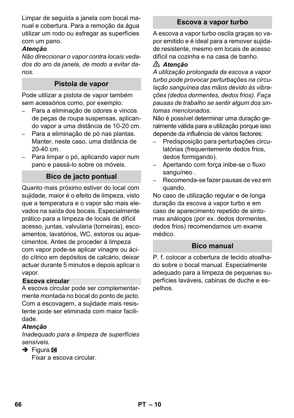 Karcher SC 2-550 C EU User Manual | Page 66 / 278