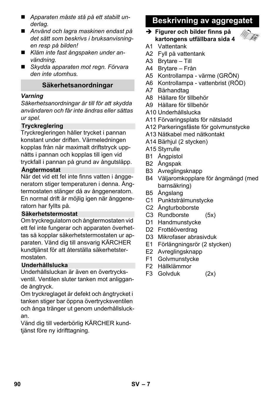 Beskrivning av aggregatet | Karcher SC 2-550 C EU User Manual | Page 90 / 278