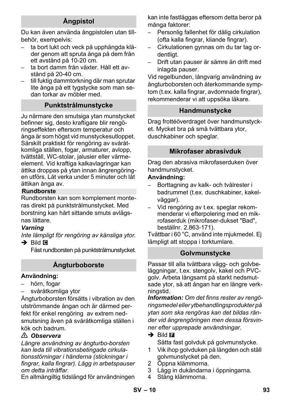 Karcher SC 2-550 C EU User Manual | Page 93 / 278