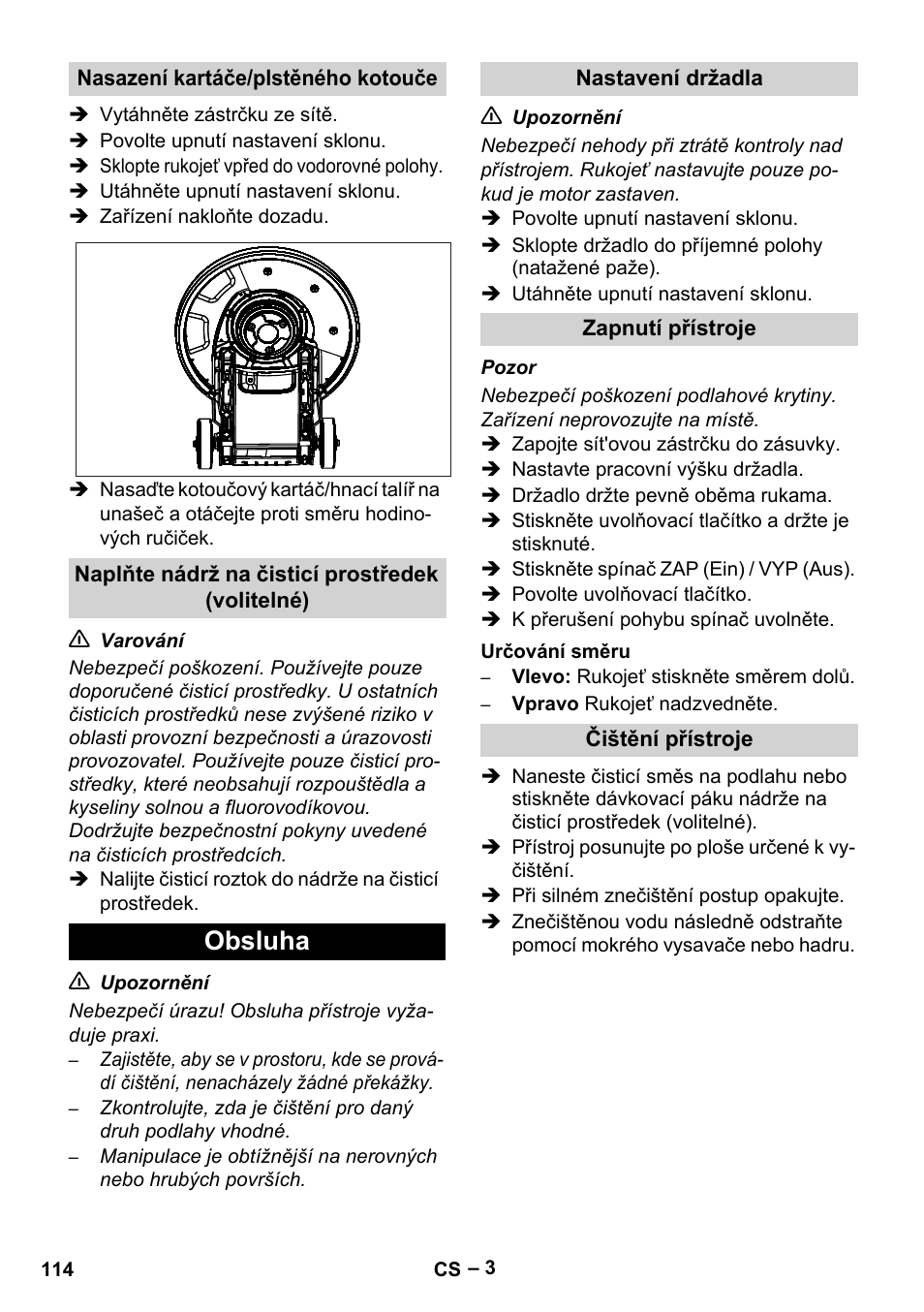 Obsluha | Karcher BDS 43-180 C User Manual | Page 114 / 204