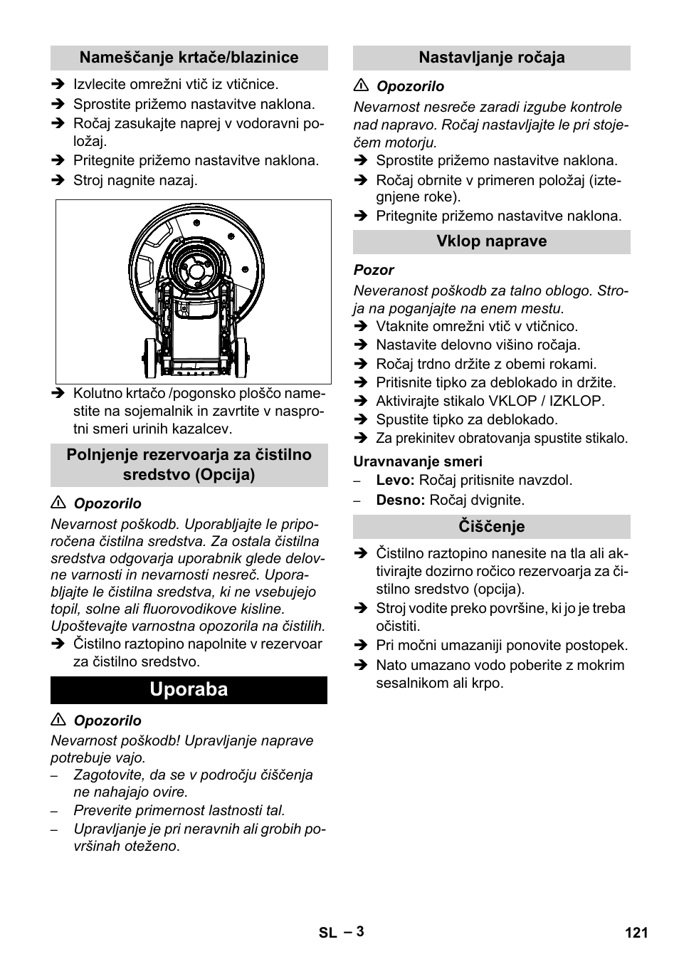 Uporaba | Karcher BDS 43-180 C User Manual | Page 121 / 204