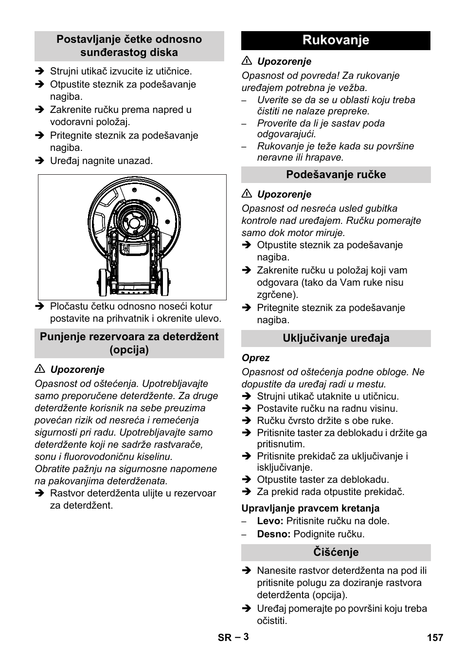 Rukovanje | Karcher BDS 43-180 C User Manual | Page 157 / 204