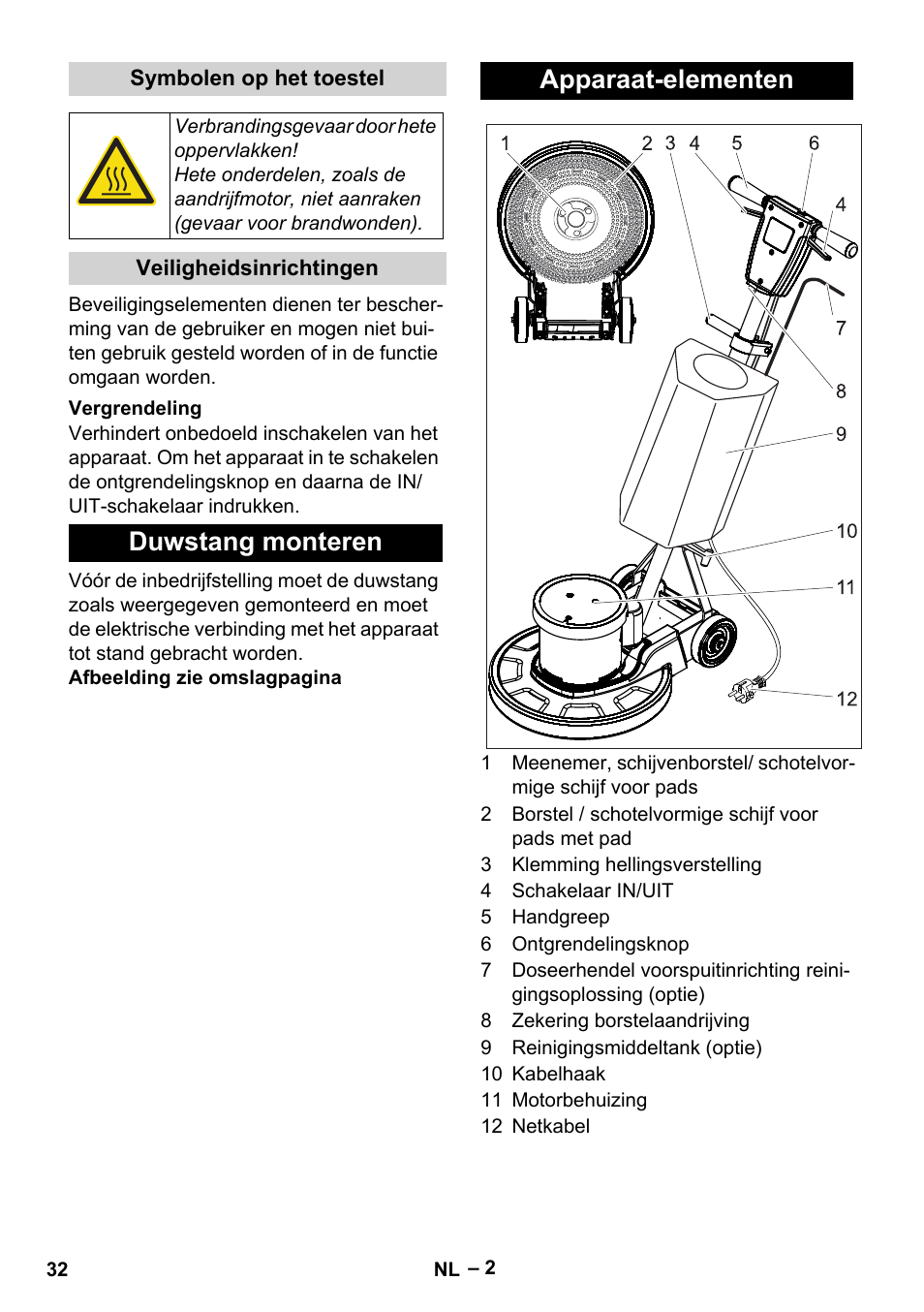 Duwstang monteren apparaat-elementen | Karcher BDS 43-180 C User Manual | Page 32 / 204