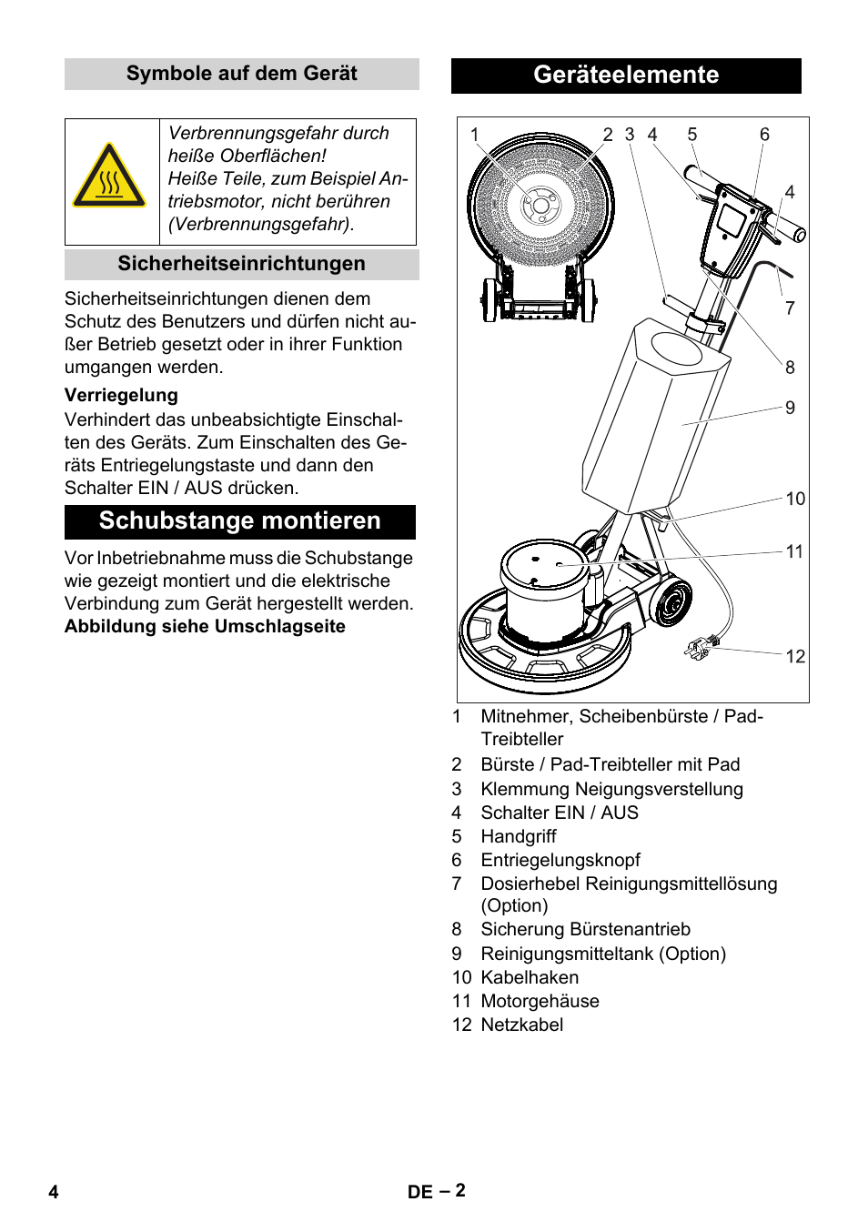 Schubstange montieren geräteelemente | Karcher BDS 43-180 C User Manual | Page 4 / 204