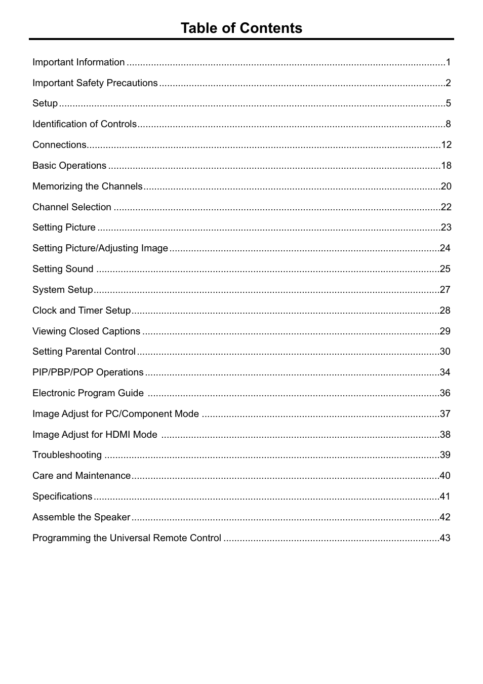 Audiovox FPE4207HR User Manual | Page 2 / 55