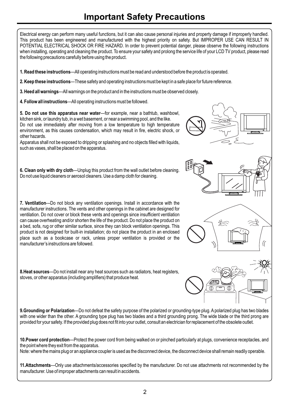 页面 4, Important safety precautions | Audiovox FPE4207HR User Manual | Page 4 / 55