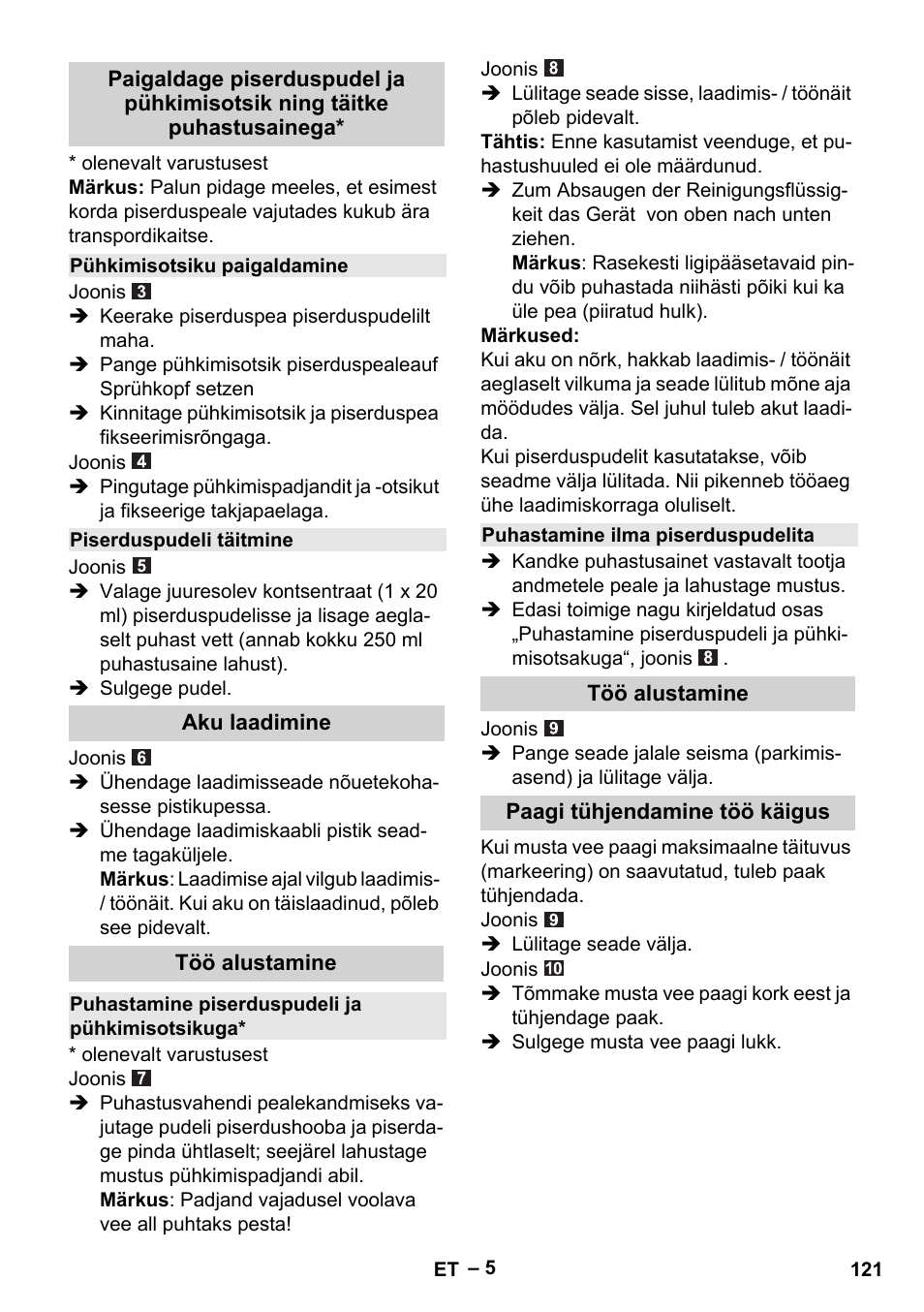 Karcher WV 50 Plus User Manual | Page 121 / 152