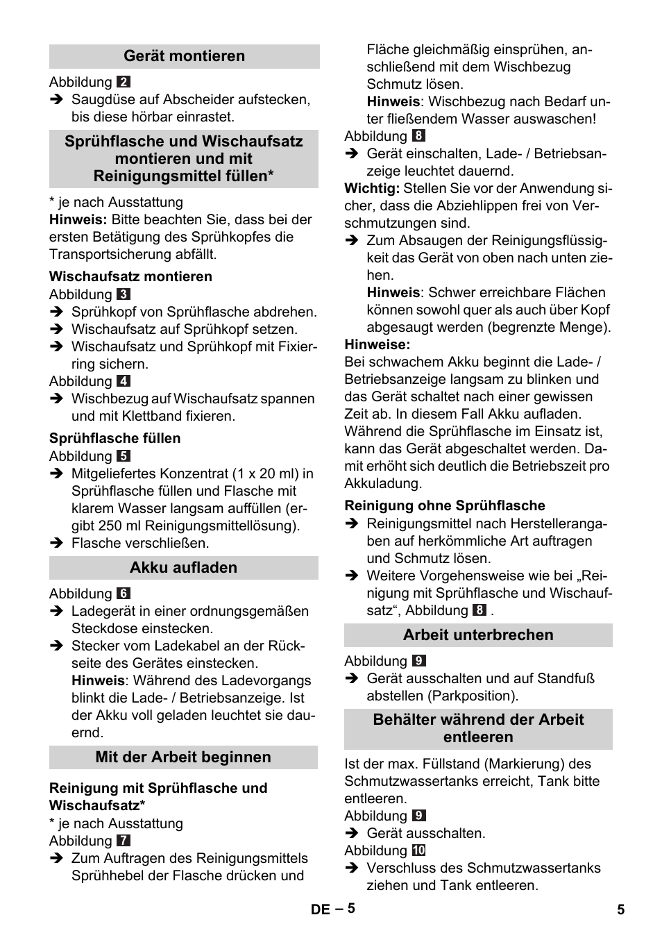 Karcher WV 50 Plus User Manual | Page 5 / 152
