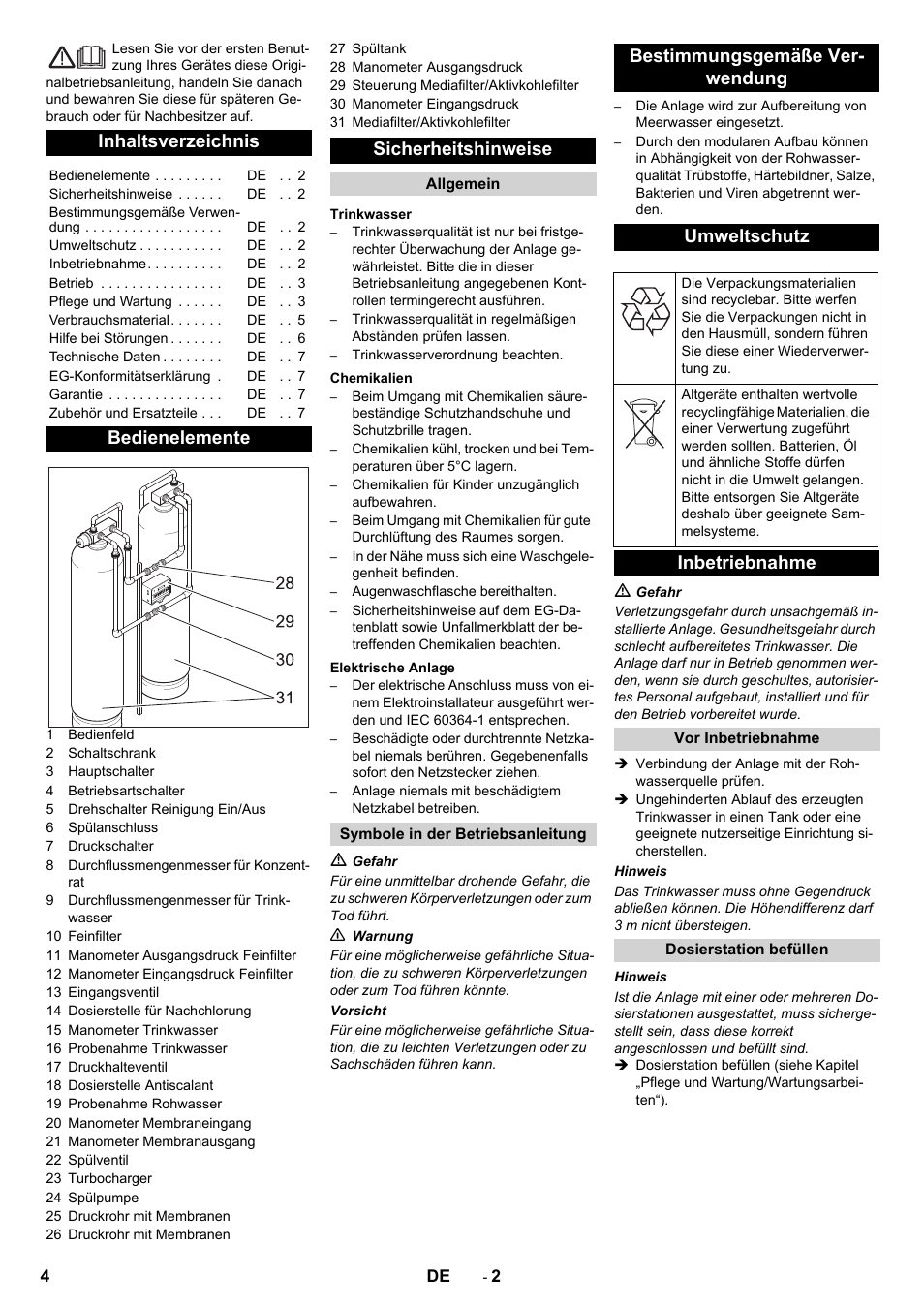 Karcher Úpravna vody WPC 10000 SW User Manual | Page 4 / 32