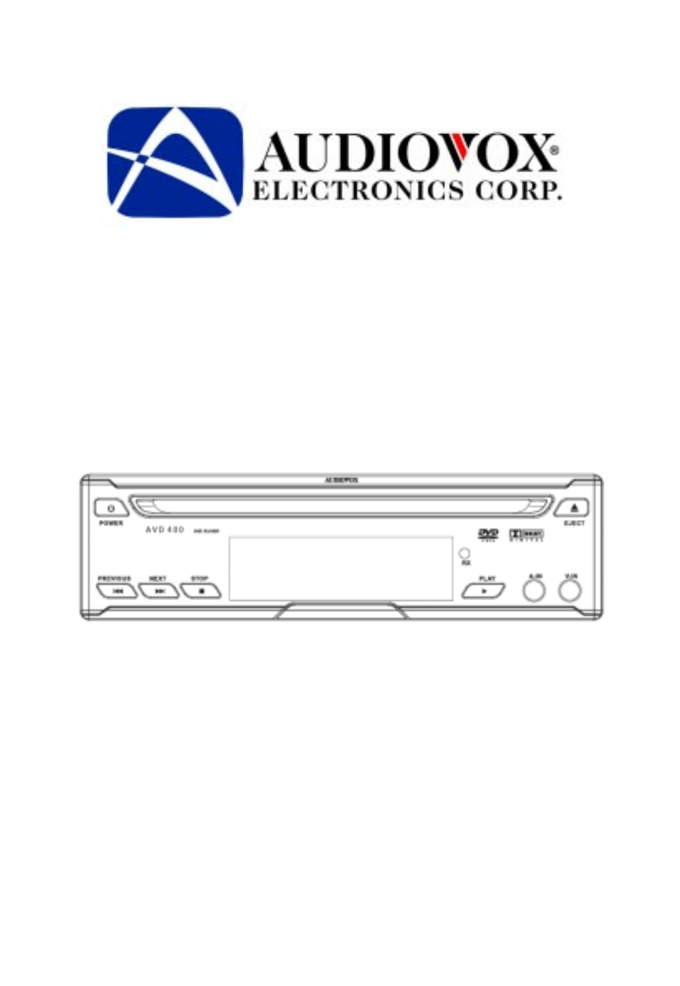 Audiovox SLOT-IN AVD400 User Manual | 23 pages