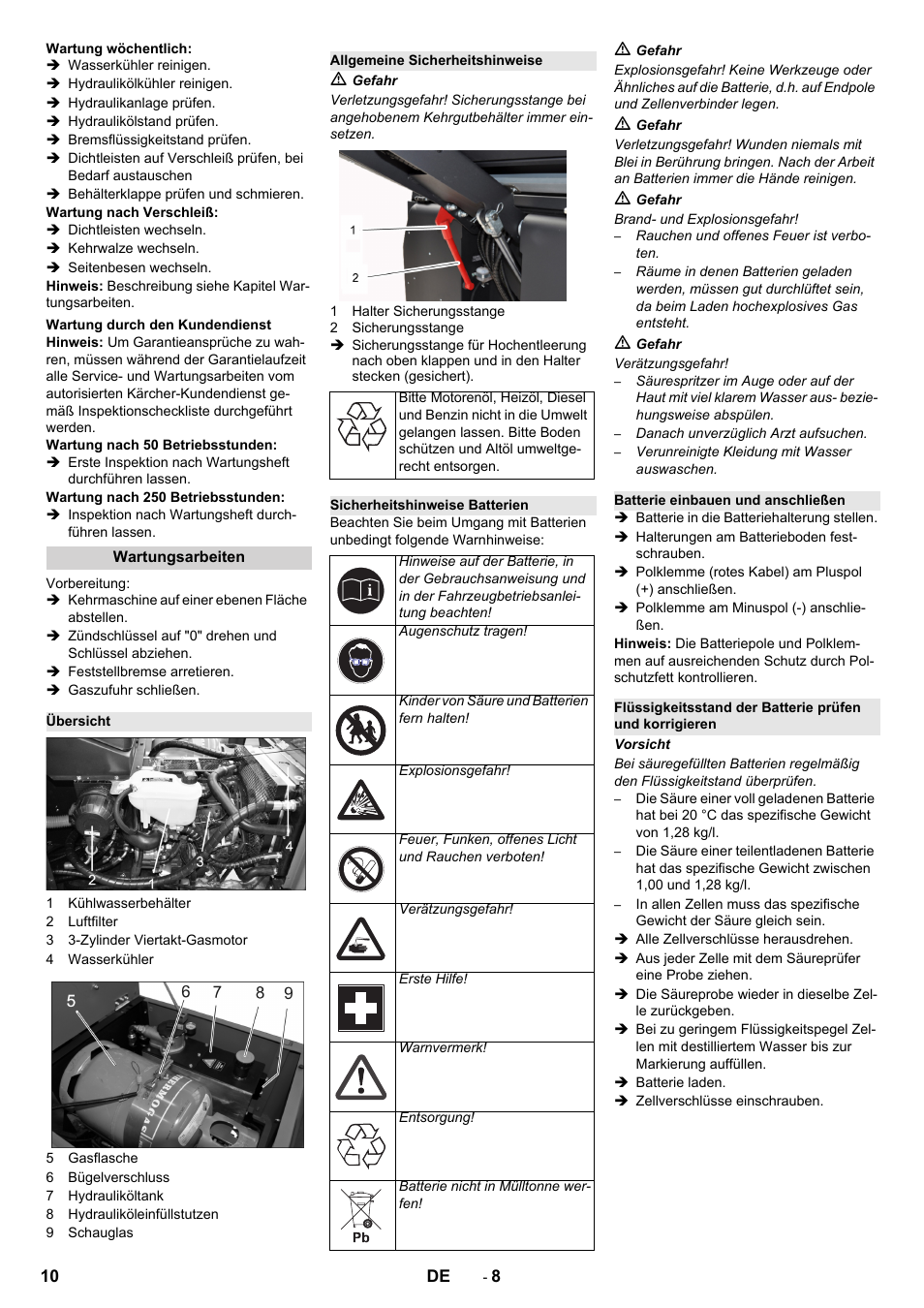 Karcher KM 130-300 R Lpg User Manual | Page 10 / 448