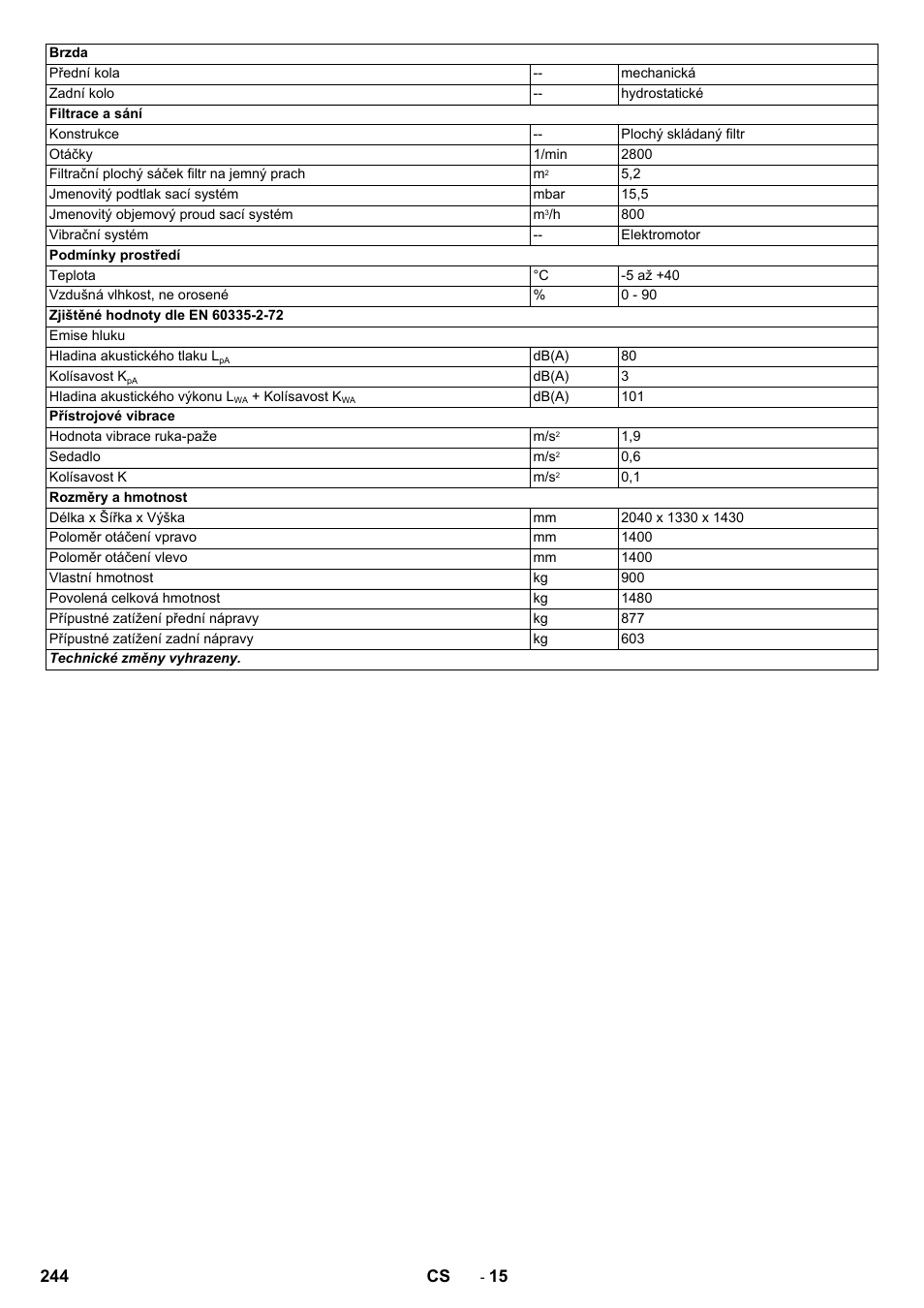 244 cs | Karcher KM 130-300 R Lpg User Manual | Page 244 / 448