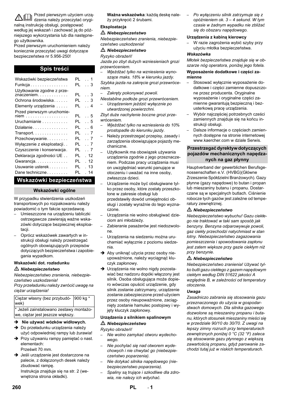 Karcher KM 130-300 R Lpg User Manual | Page 260 / 448