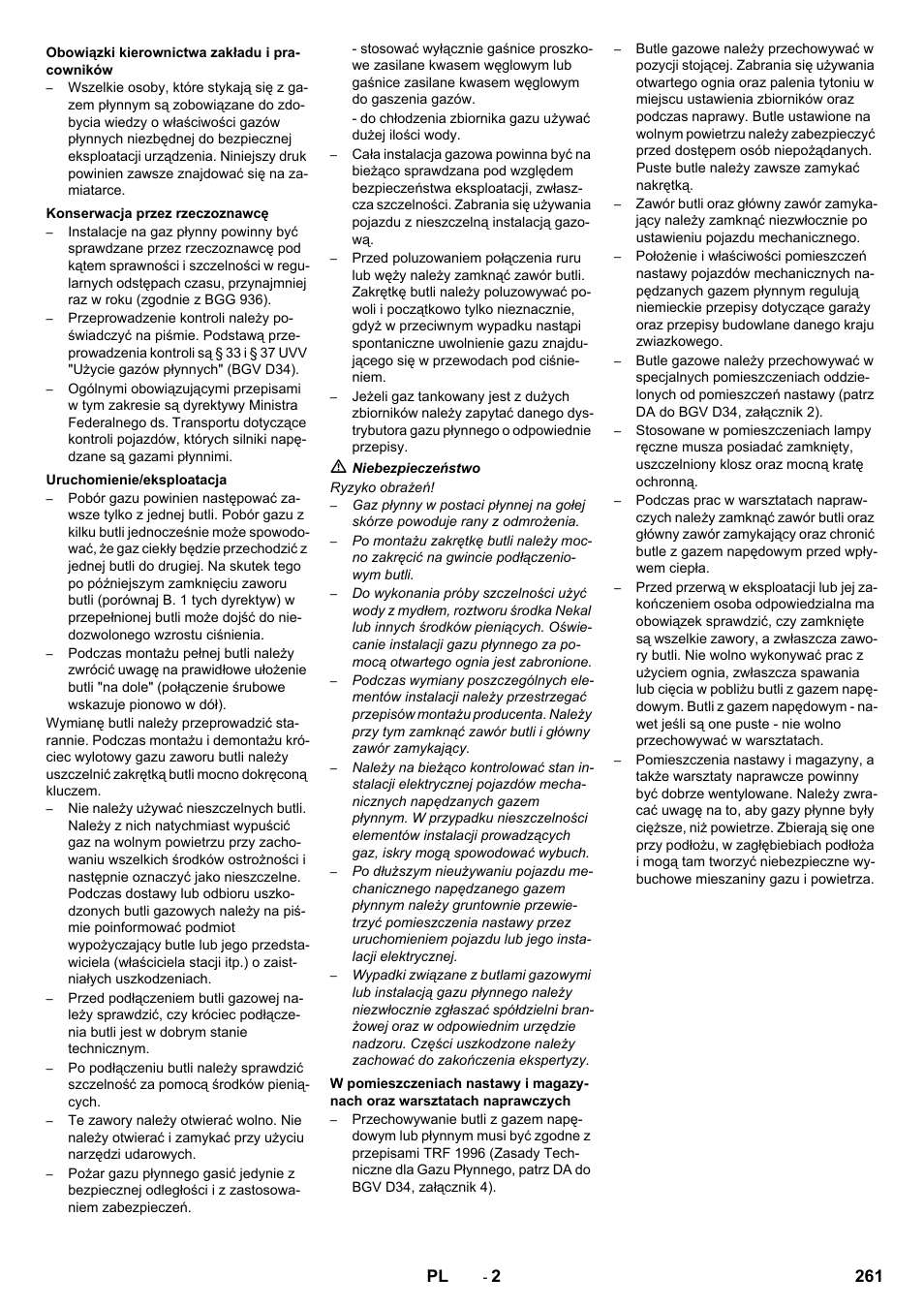 261 pl | Karcher KM 130-300 R Lpg User Manual | Page 261 / 448