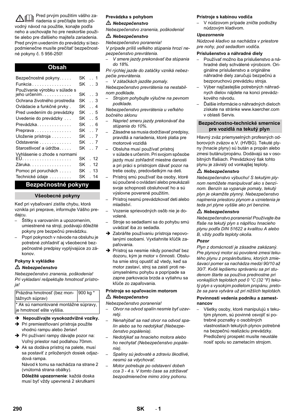 Karcher KM 130-300 R Lpg User Manual | Page 290 / 448