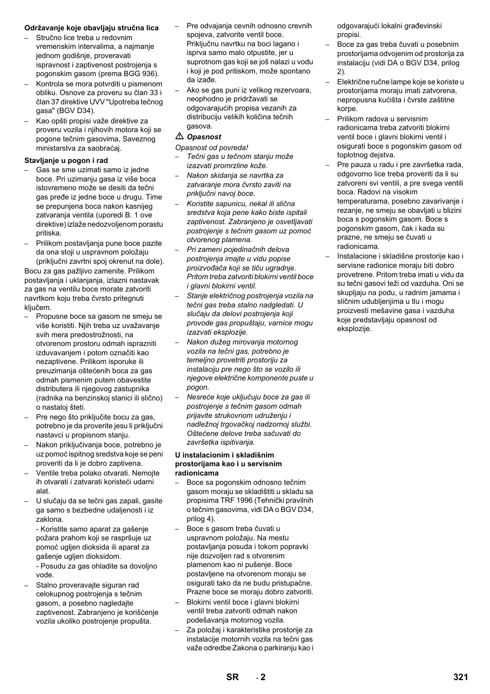 321 sr | Karcher KM 130-300 R Lpg User Manual | Page 321 / 448