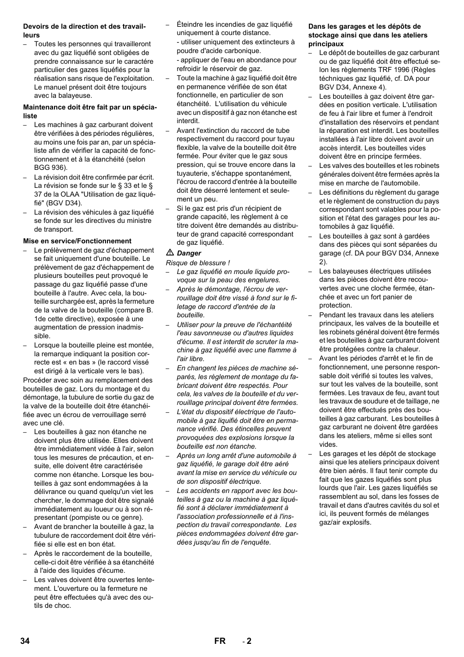 34 fr | Karcher KM 130-300 R Lpg User Manual | Page 34 / 448