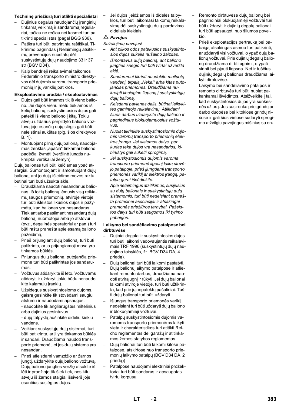 383 lt | Karcher KM 130-300 R Lpg User Manual | Page 383 / 448