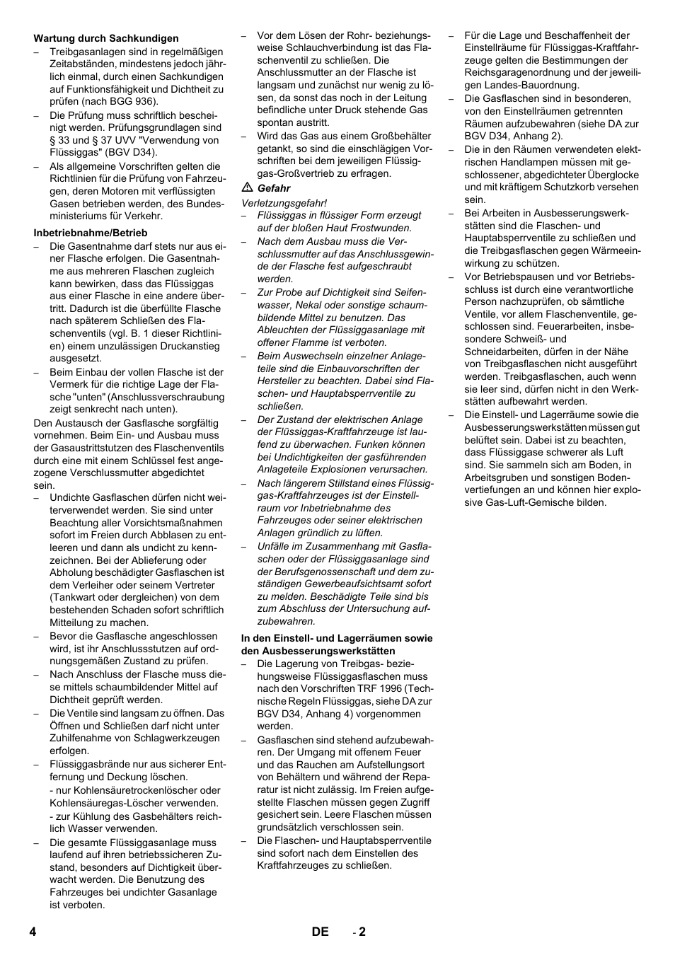 Karcher KM 130-300 R Lpg User Manual | Page 4 / 448