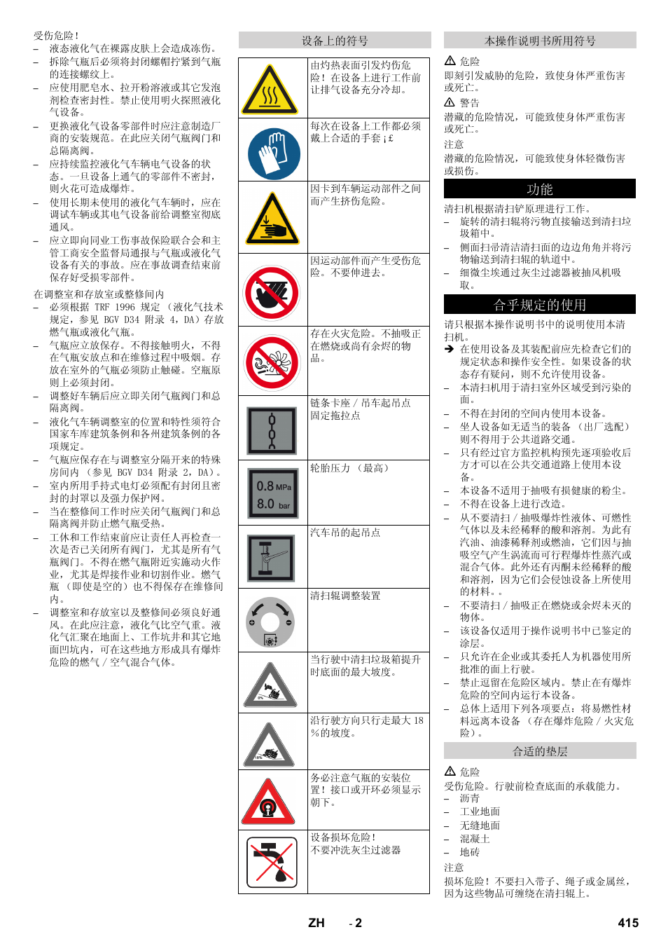 㛑 ড়т㾘ᅮⱘփ | Karcher KM 130-300 R Lpg User Manual | Page 415 / 448