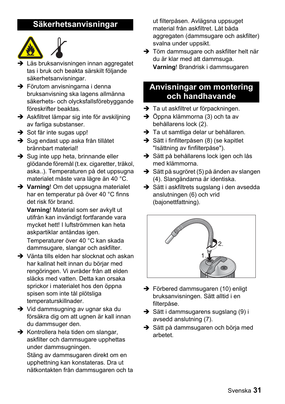 Karcher Filtr na hrubé nečistoty a popel Premium User Manual | Page 31 / 84