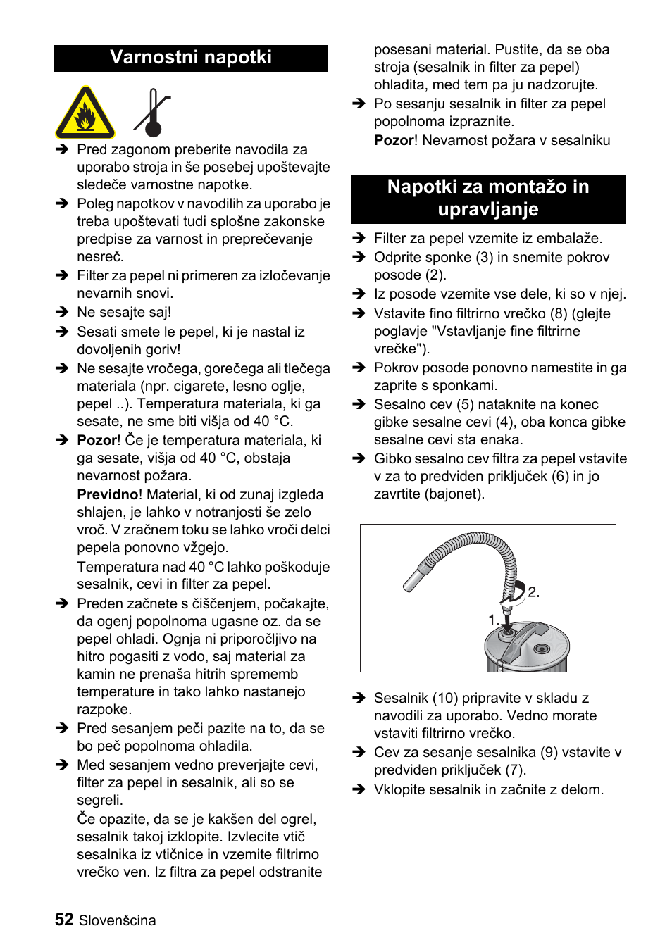 Karcher Filtr na hrubé nečistoty a popel Premium User Manual | Page 52 / 84