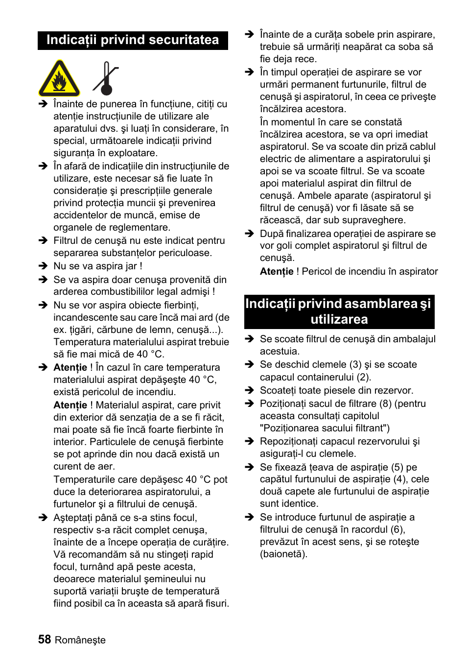 Karcher Filtr na hrubé nečistoty a popel Premium User Manual | Page 58 / 84