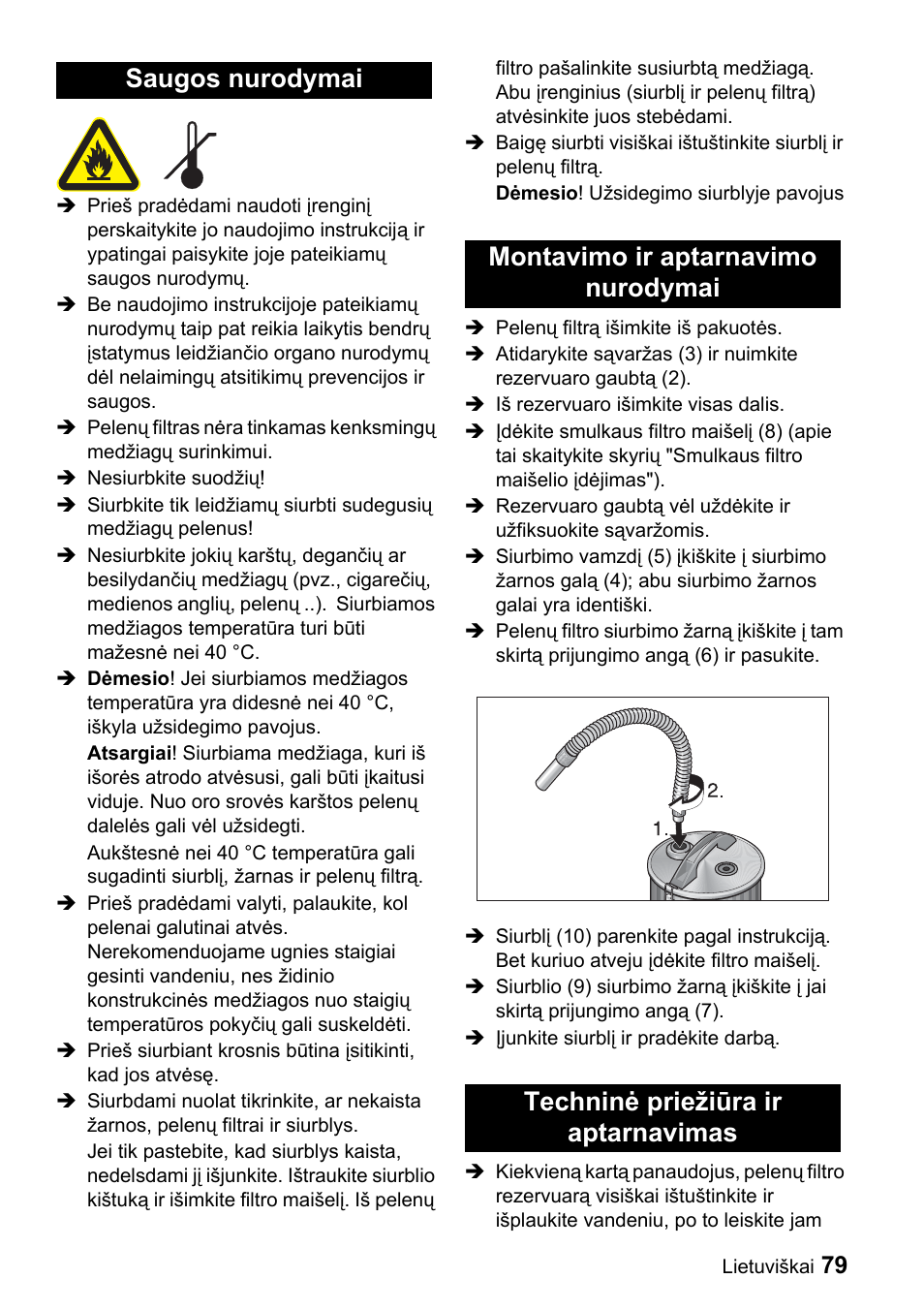 Karcher Filtr na hrubé nečistoty a popel Premium User Manual | Page 79 / 84