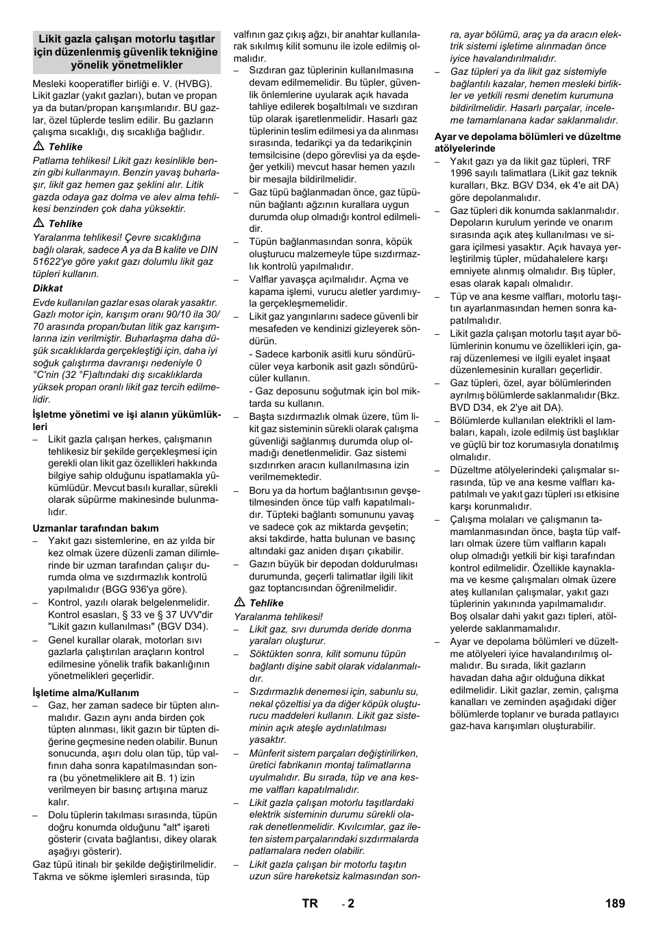 Karcher KM 170-600 R Lpg User Manual | Page 189 / 472