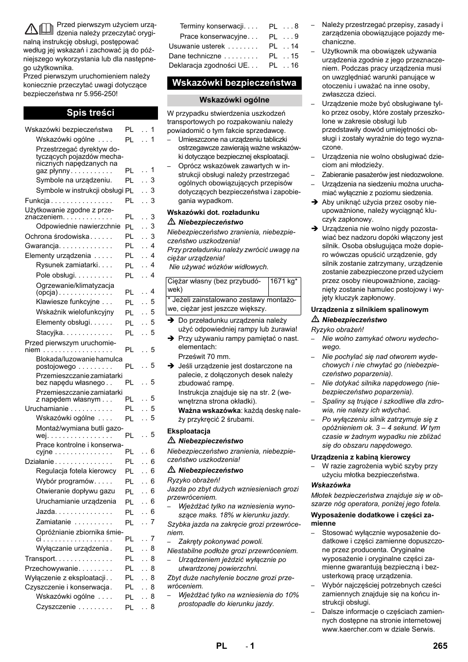 Karcher KM 170-600 R Lpg User Manual | Page 265 / 472