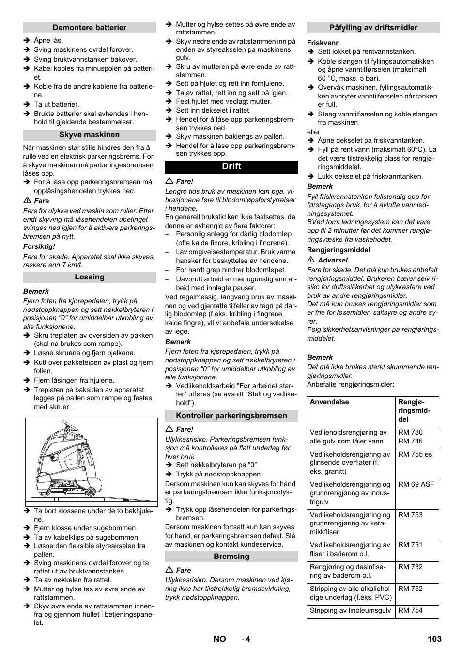 Drift | Karcher BD 50-40 RS Bp User Manual | Page 103 / 332