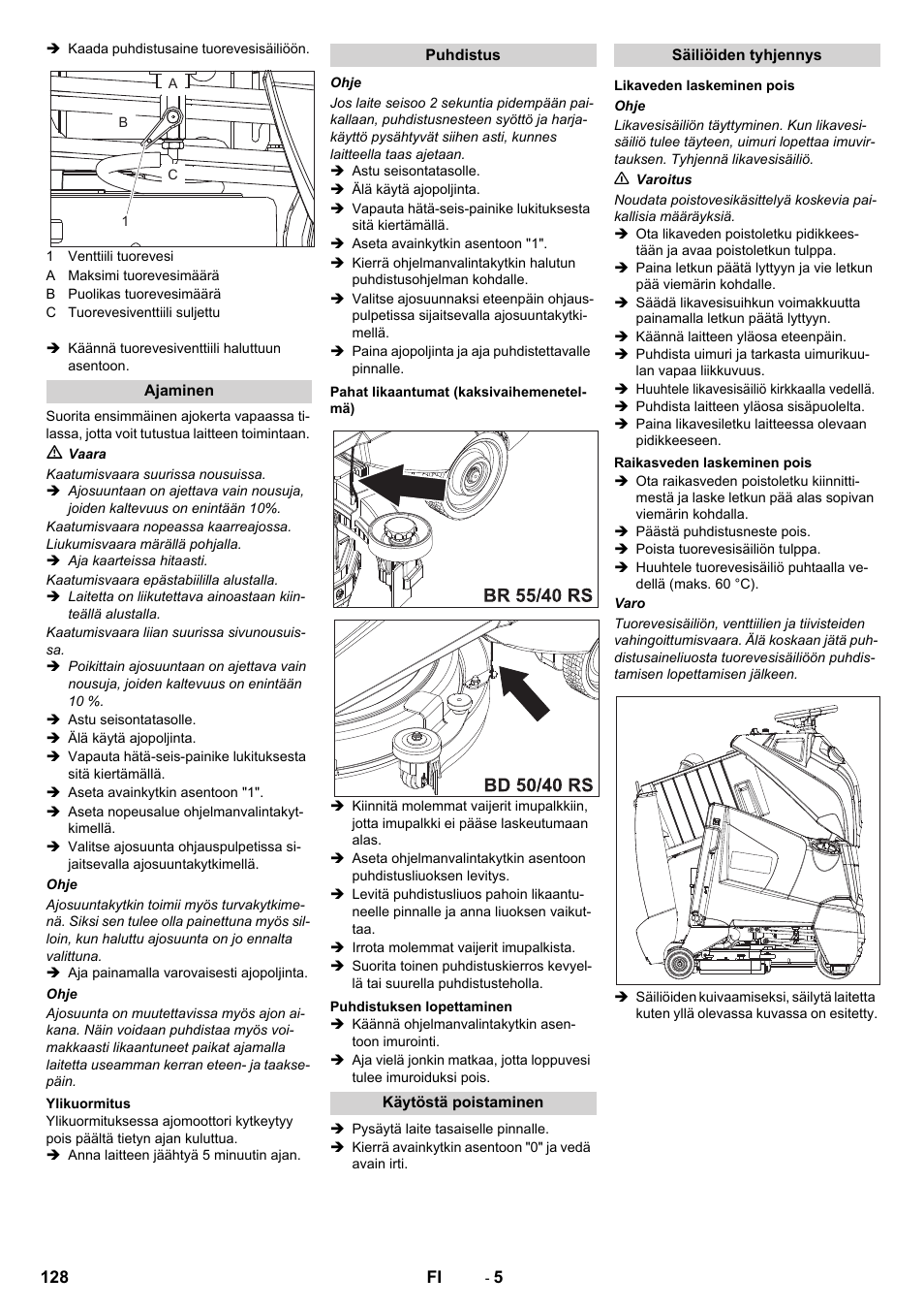 Karcher BD 50-40 RS Bp User Manual | Page 128 / 332