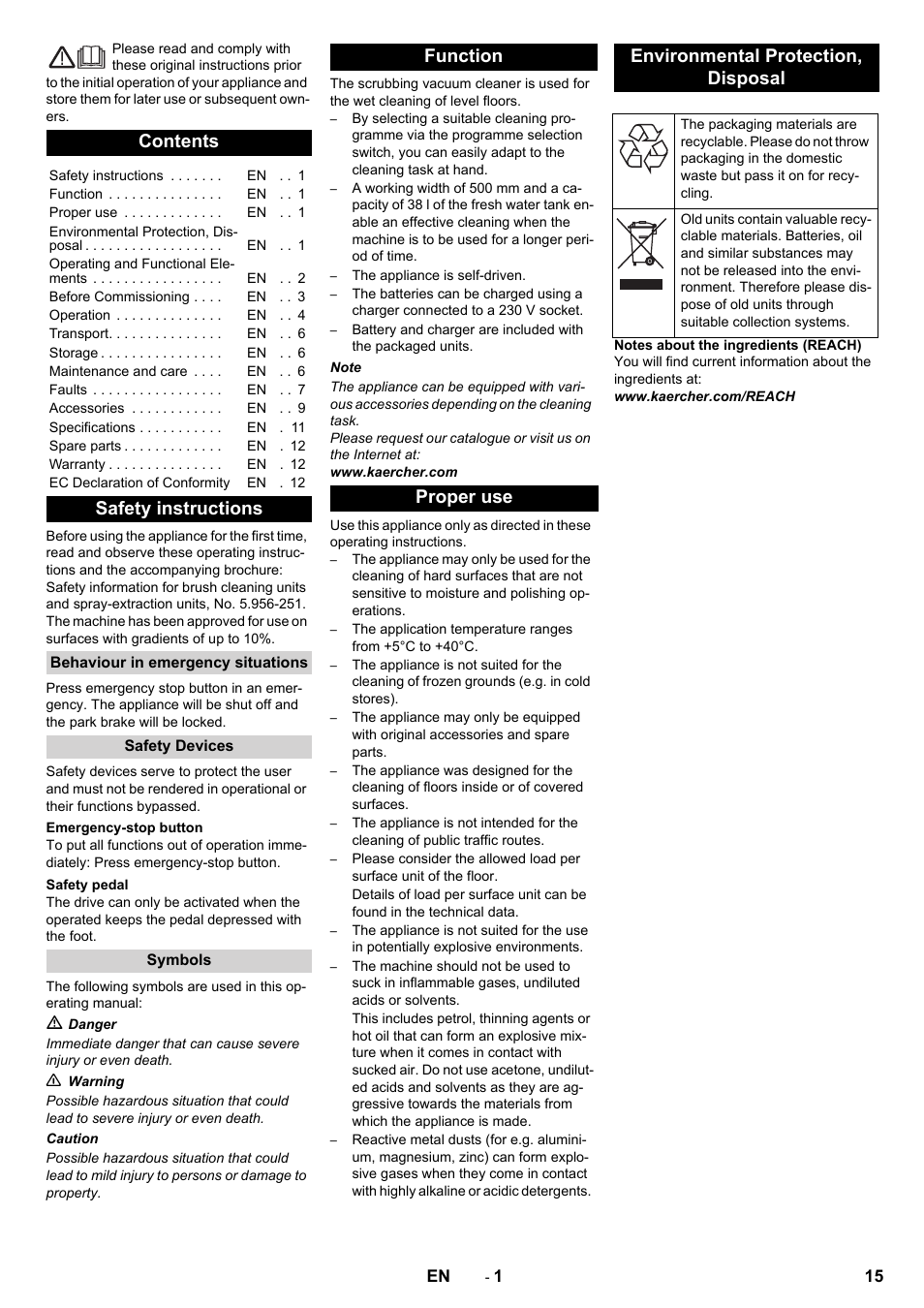 Karcher BD 50-40 RS Bp User Manual | Page 15 / 332