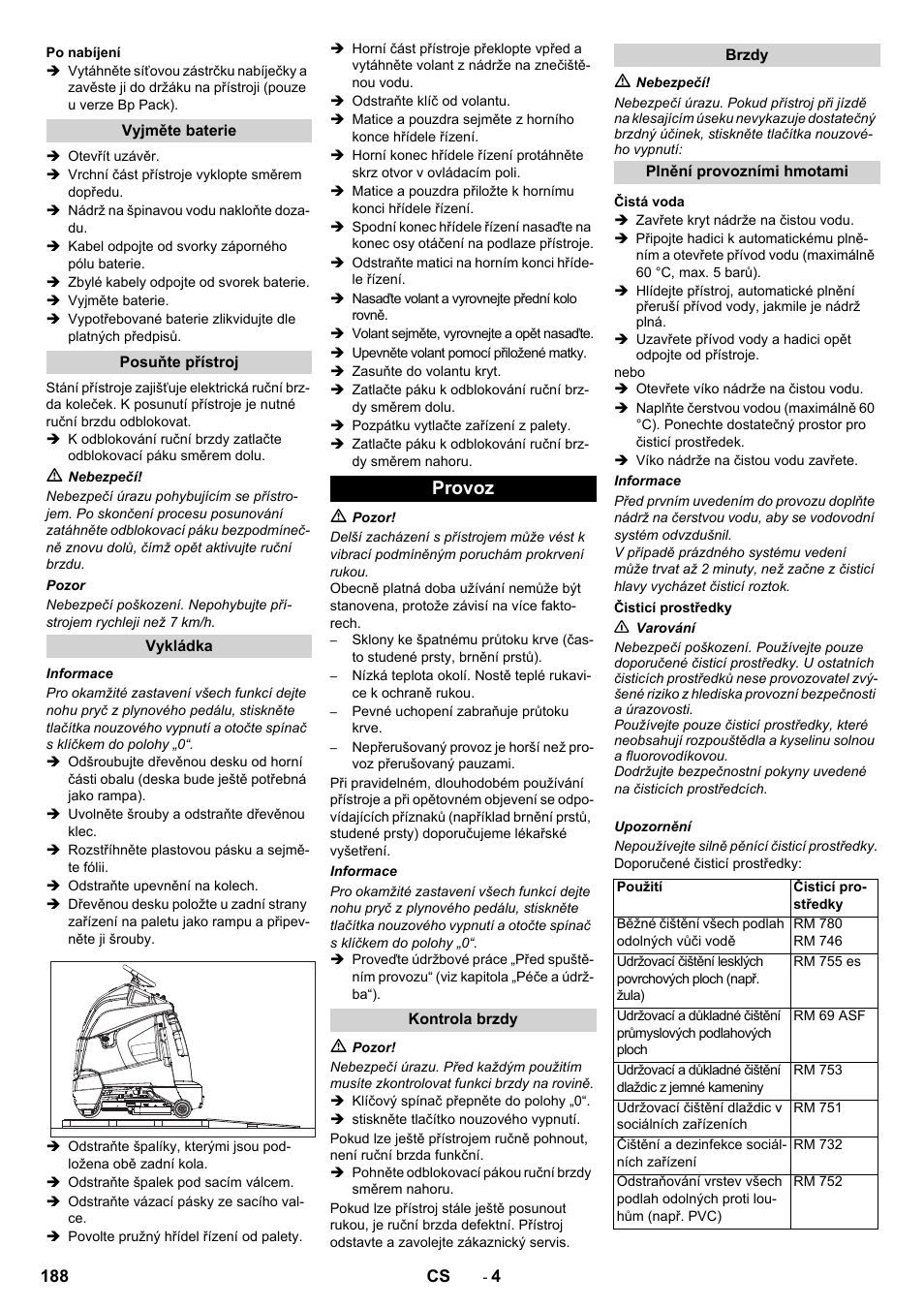 Provoz | Karcher BD 50-40 RS Bp User Manual | Page 188 / 332
