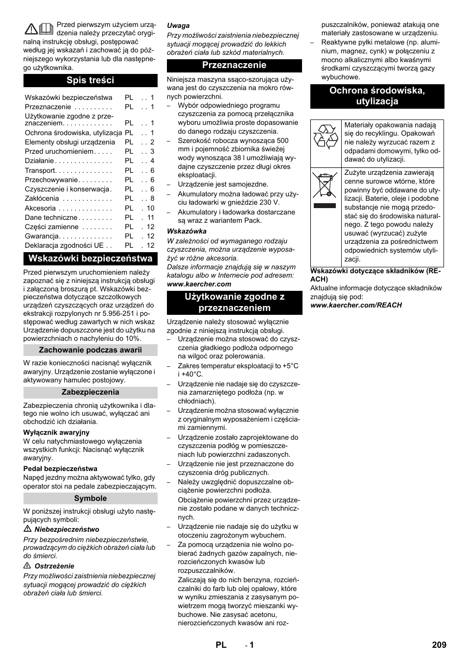 Karcher BD 50-40 RS Bp User Manual | Page 209 / 332