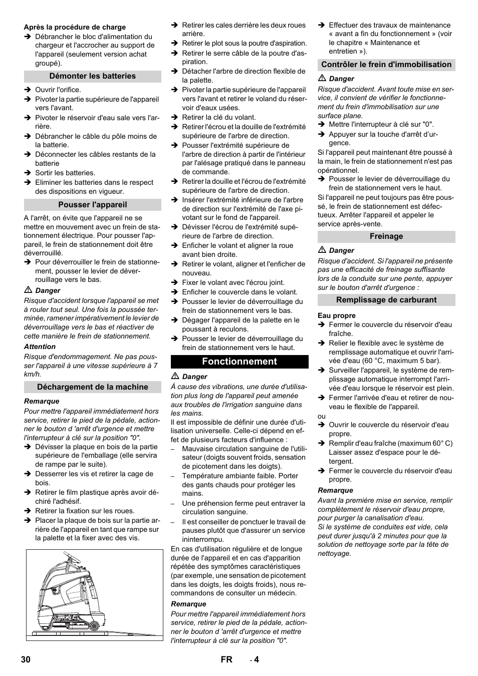 Fonctionnement | Karcher BD 50-40 RS Bp User Manual | Page 30 / 332