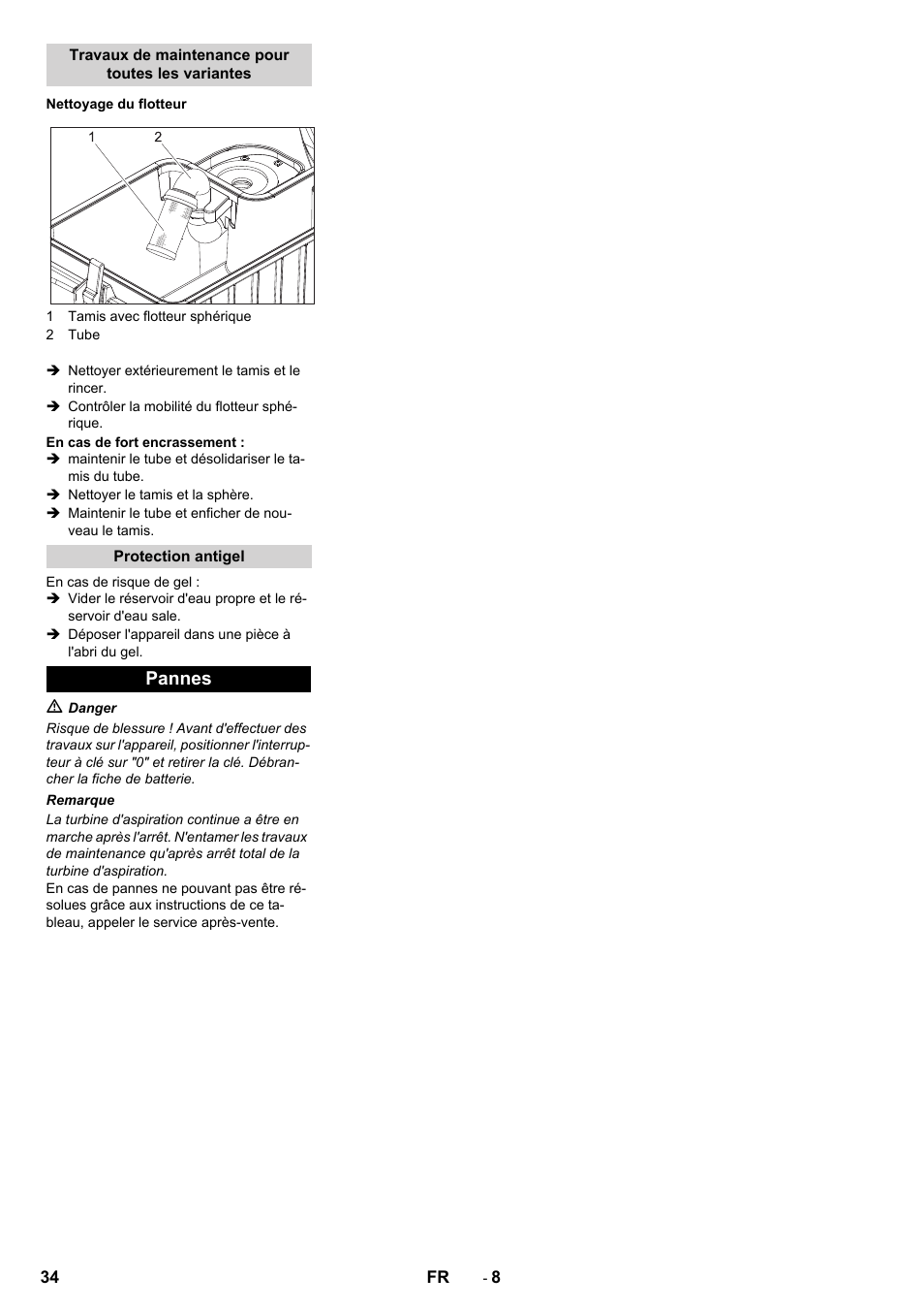 Pannes | Karcher BD 50-40 RS Bp User Manual | Page 34 / 332