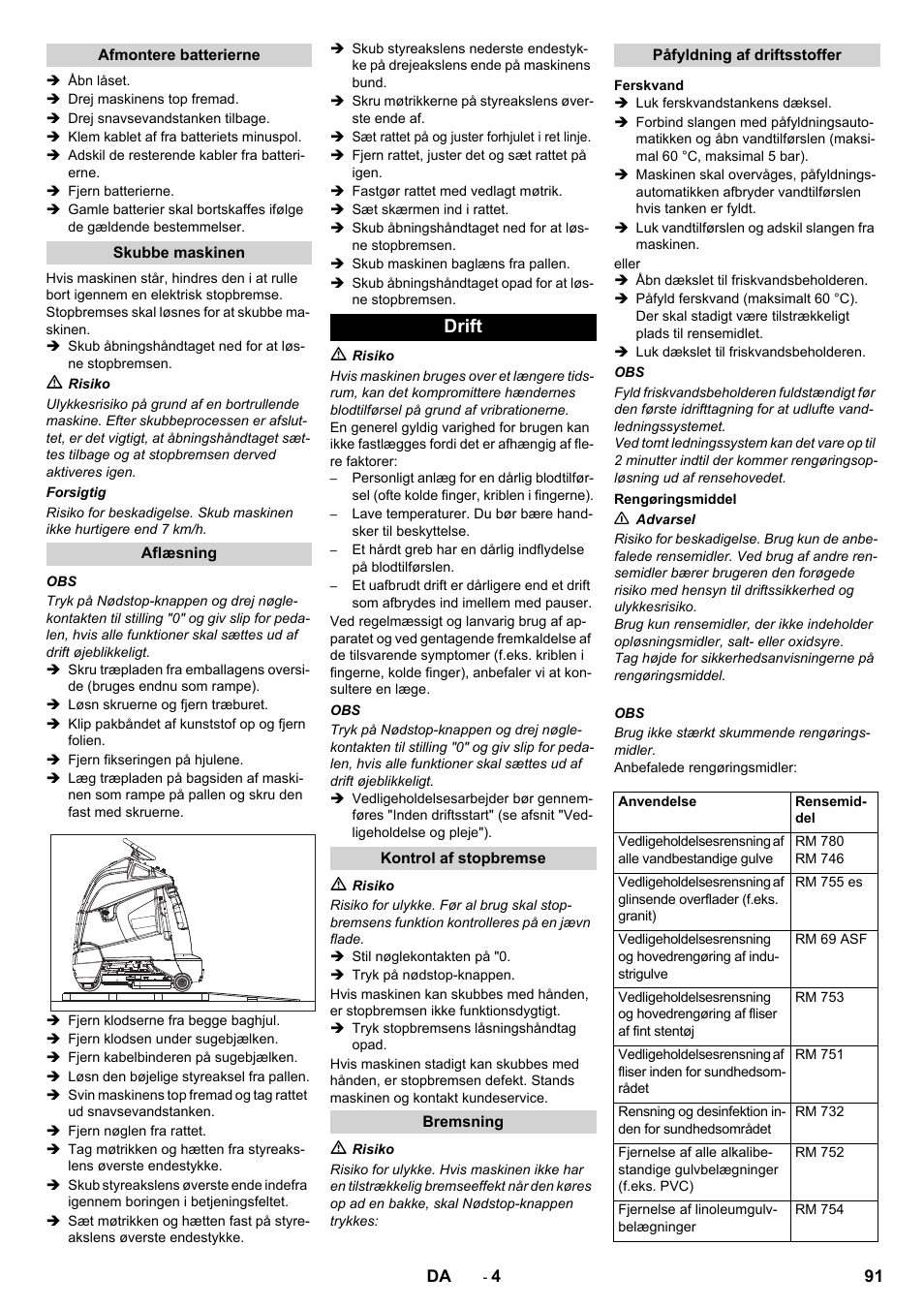 Drift | Karcher BD 50-40 RS Bp User Manual | Page 91 / 332