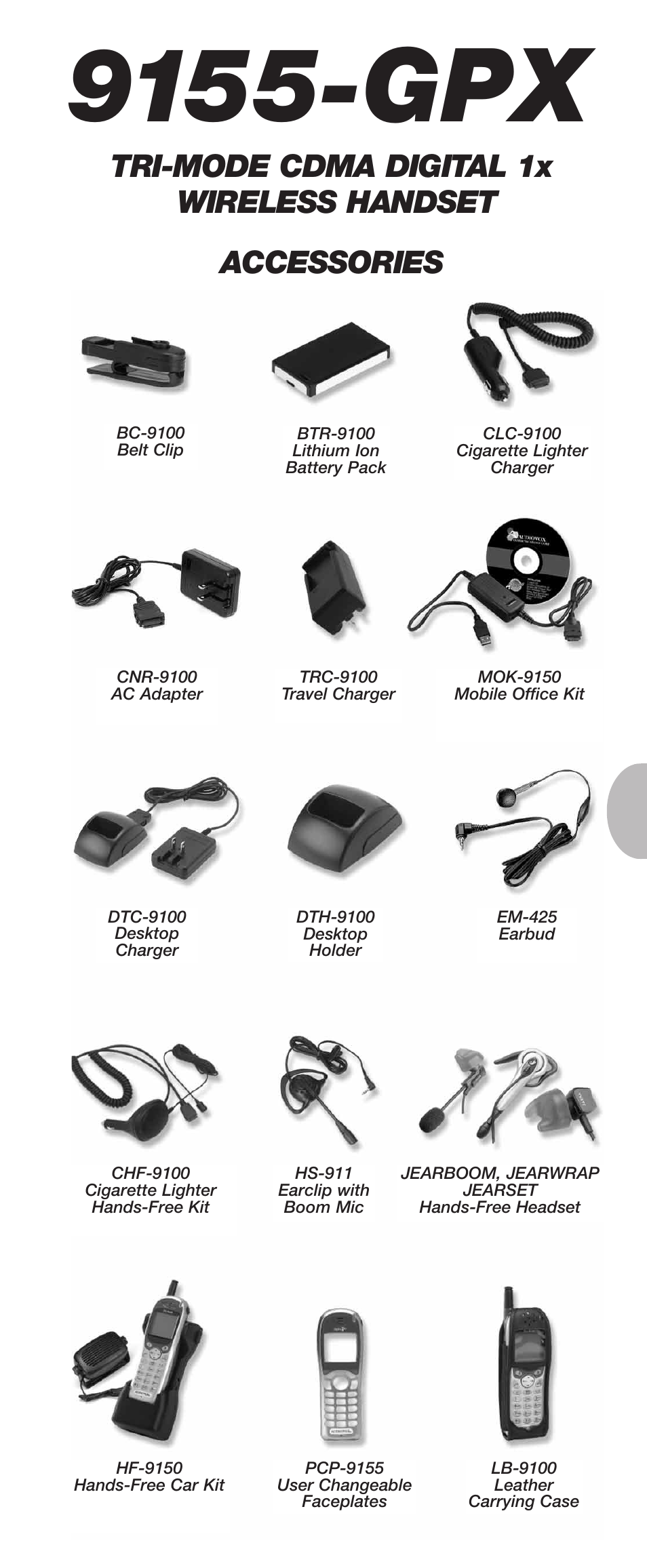 9155-gpx | Audiovox 9155-GPX User Manual | Page 105 / 107