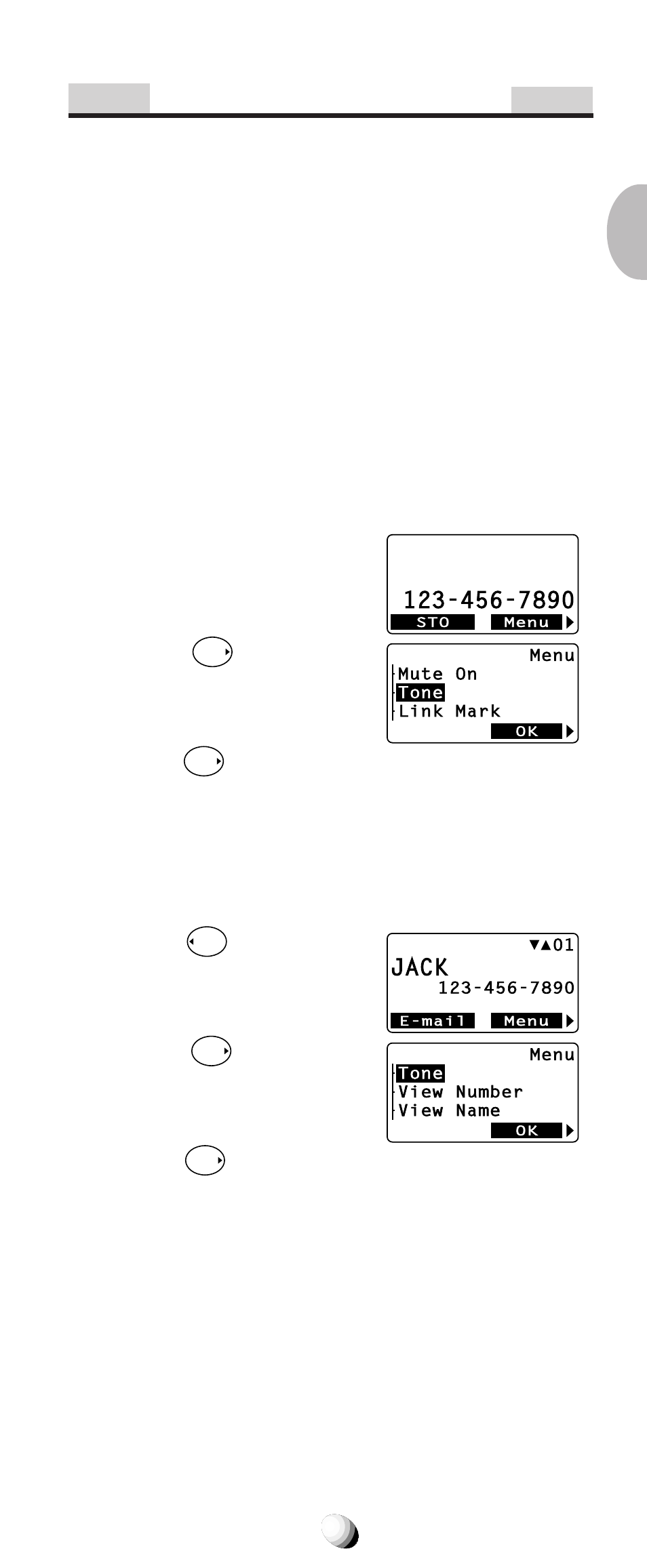 End to end signaling, Touch tone™ from display, Jack | Audiovox 9155-GPX User Manual | Page 31 / 107