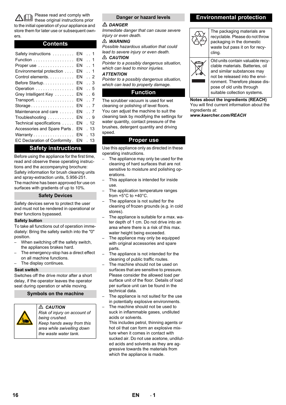 Karcher B 150 R Bp Dose User Manual | Page 16 / 376