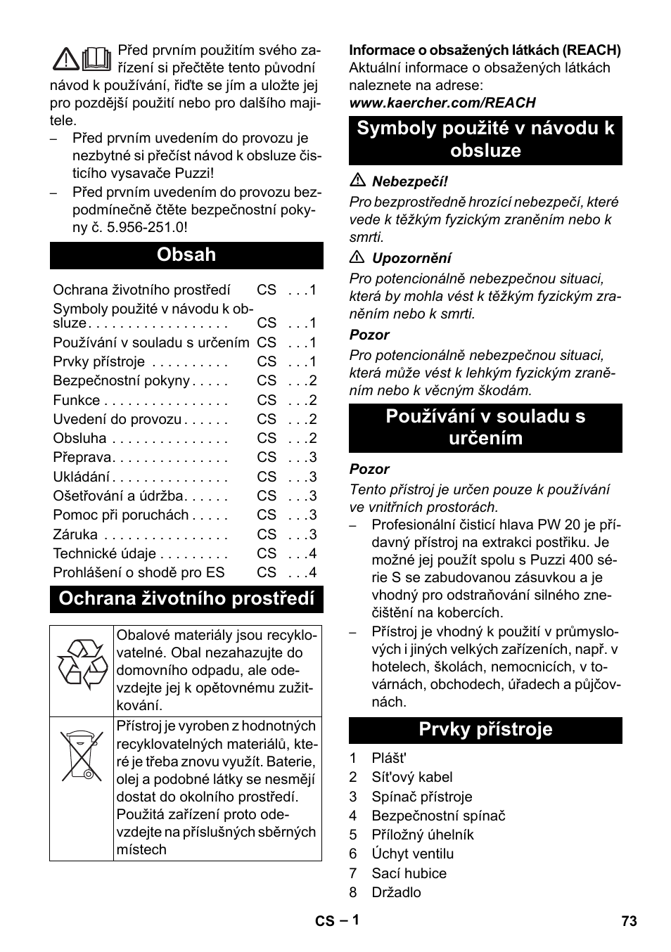 Karcher PW 20 User Manual | Page 73 / 132