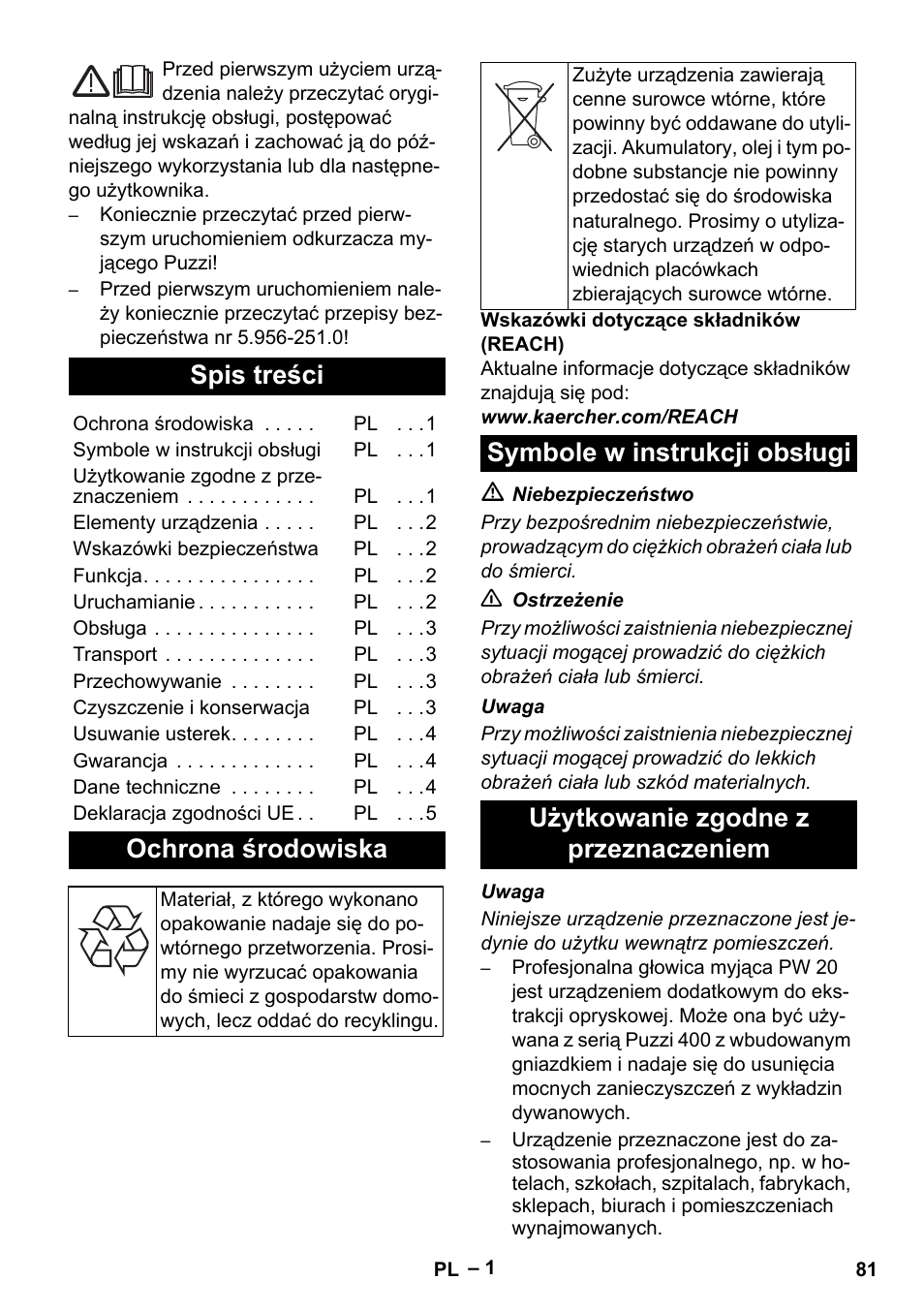 Karcher PW 20 User Manual | Page 81 / 132