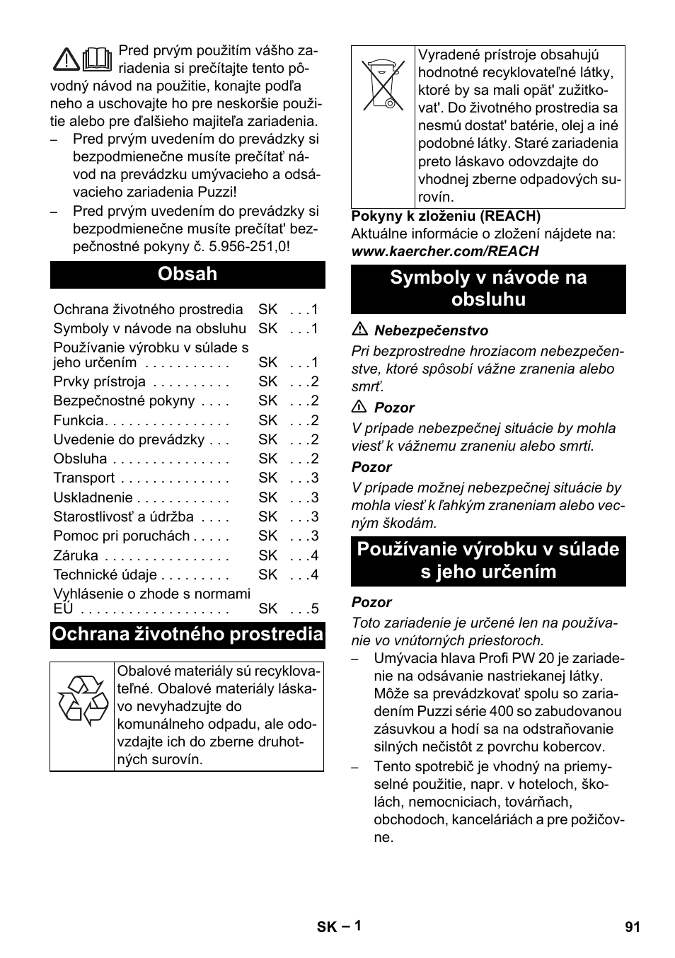 Karcher PW 20 User Manual | Page 91 / 132