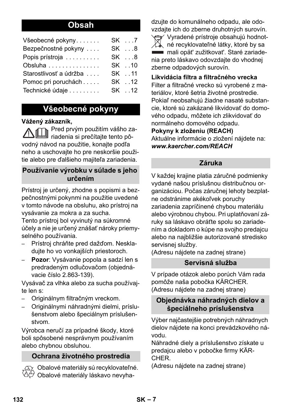 Karcher WD 7-700 P User Manual | Page 132 / 192