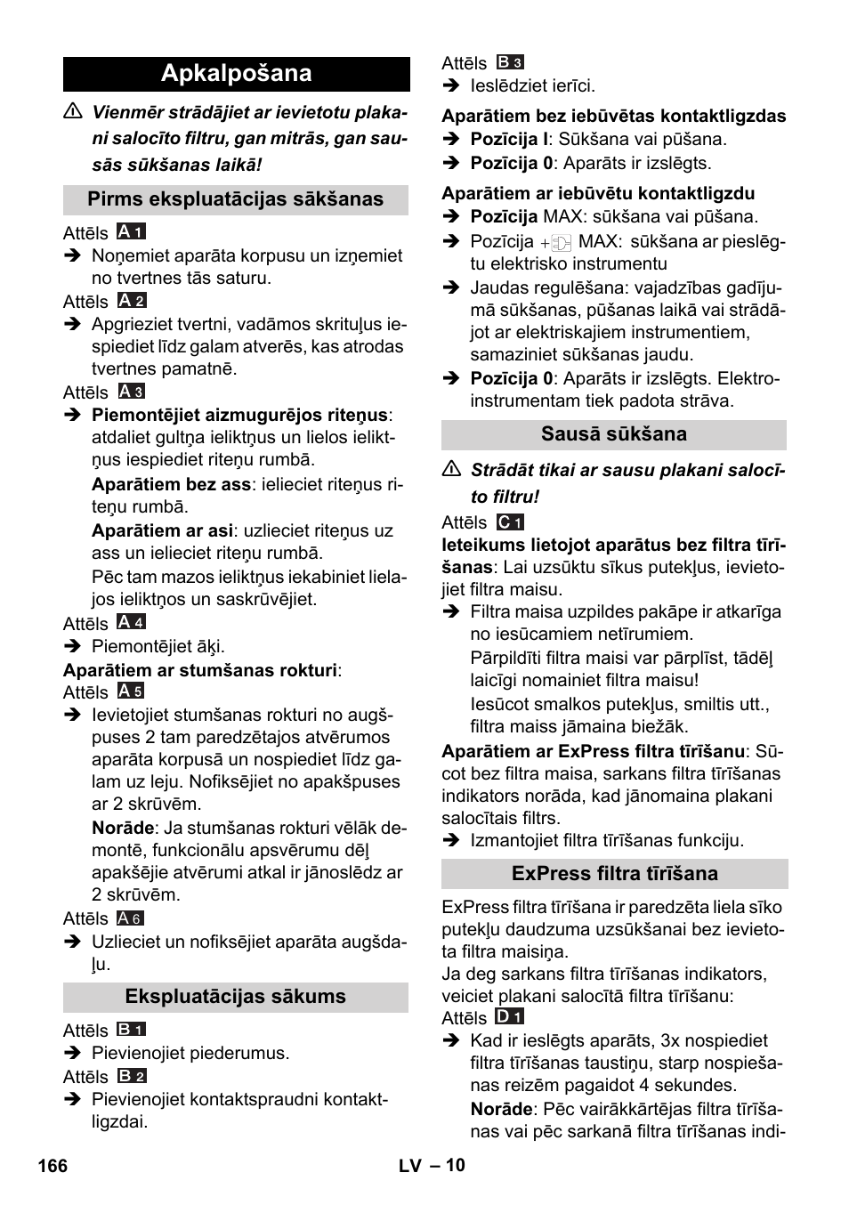 Apkalpošana | Karcher WD 7-700 P User Manual | Page 166 / 192